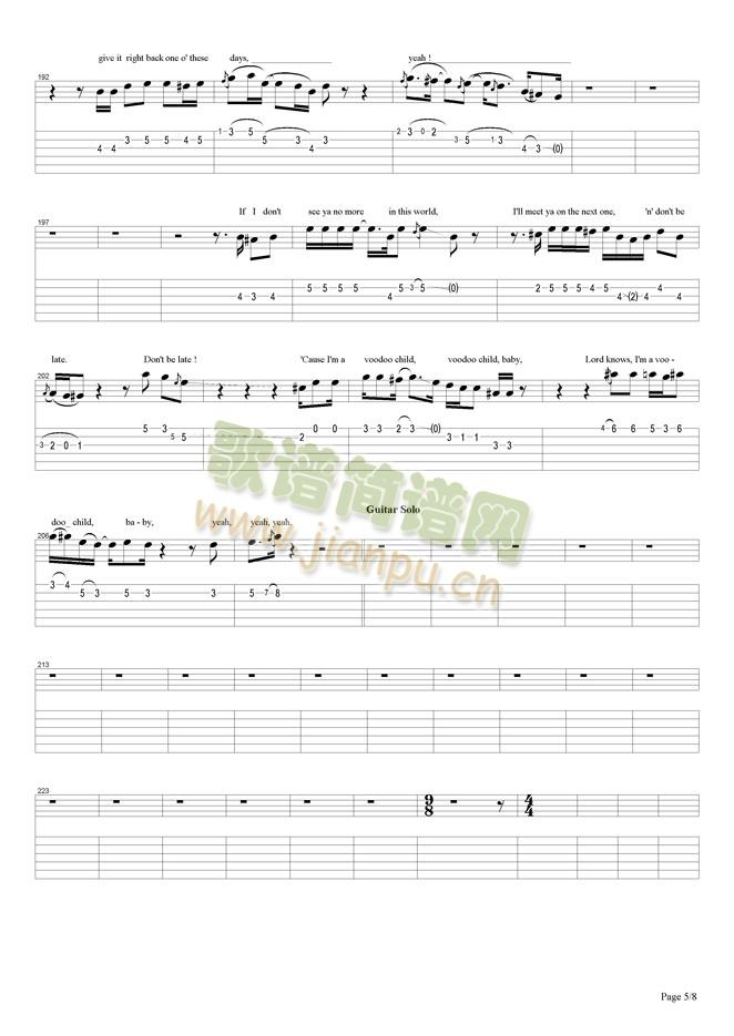 Voodoo(吉他谱)5