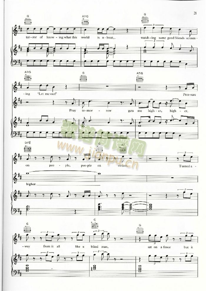 UNDERPRESSURE(吉他谱)5