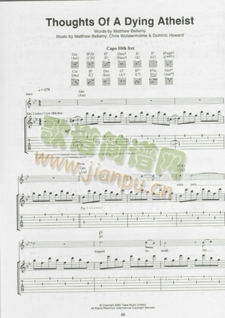 THOUGHTSOFADYINGATHEIST(吉他谱)1