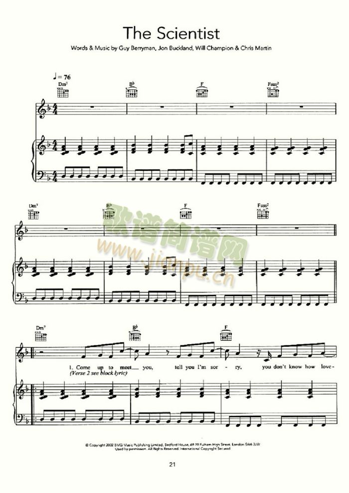 THESCIENTIST(吉他谱)1