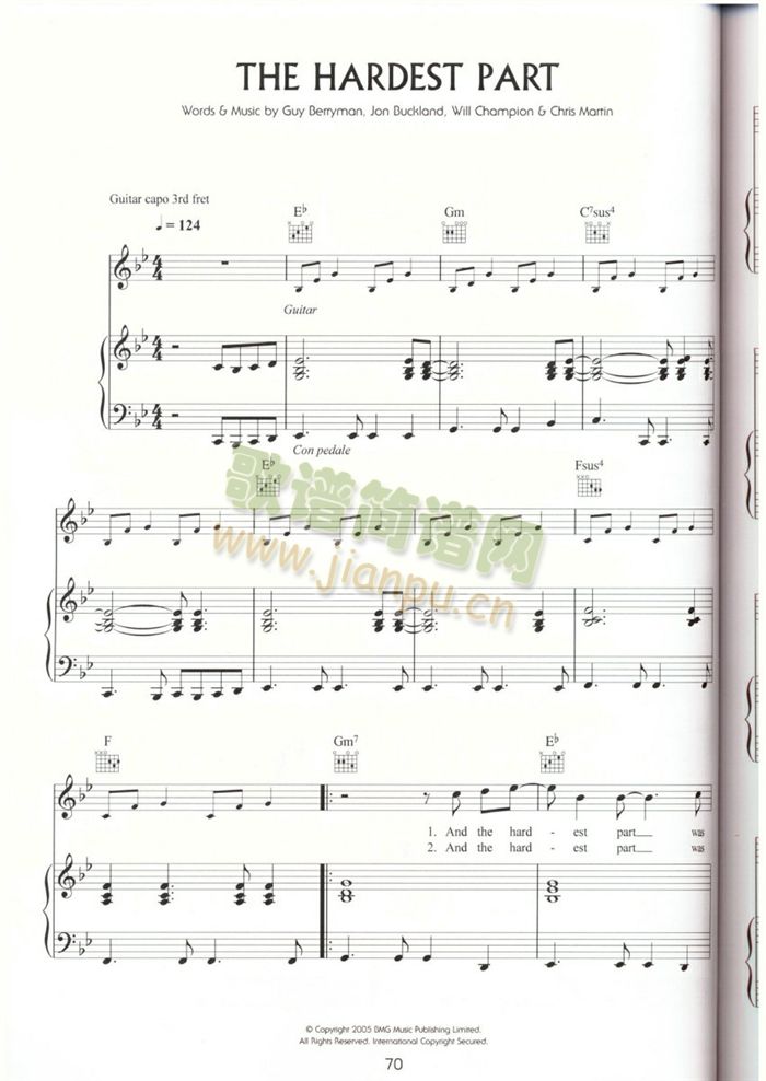 THEHARDESTPART(吉他谱)1