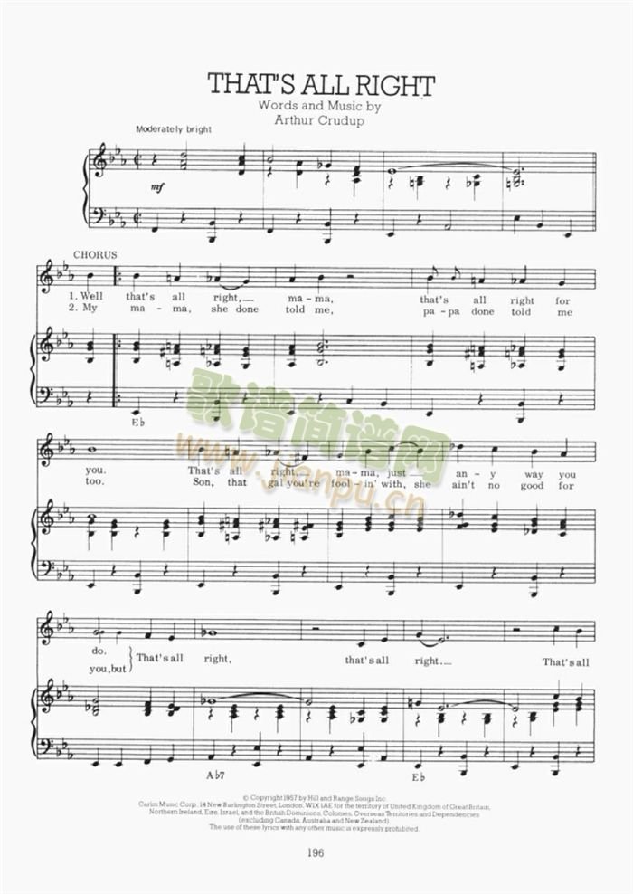 THATSALLRIGHT(吉他谱)1