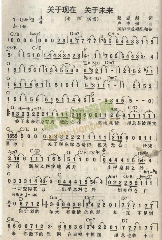 关于现在关于未来(吉他谱)1
