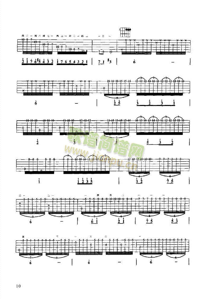 彝族舞曲吉他类古典(其他乐谱)10