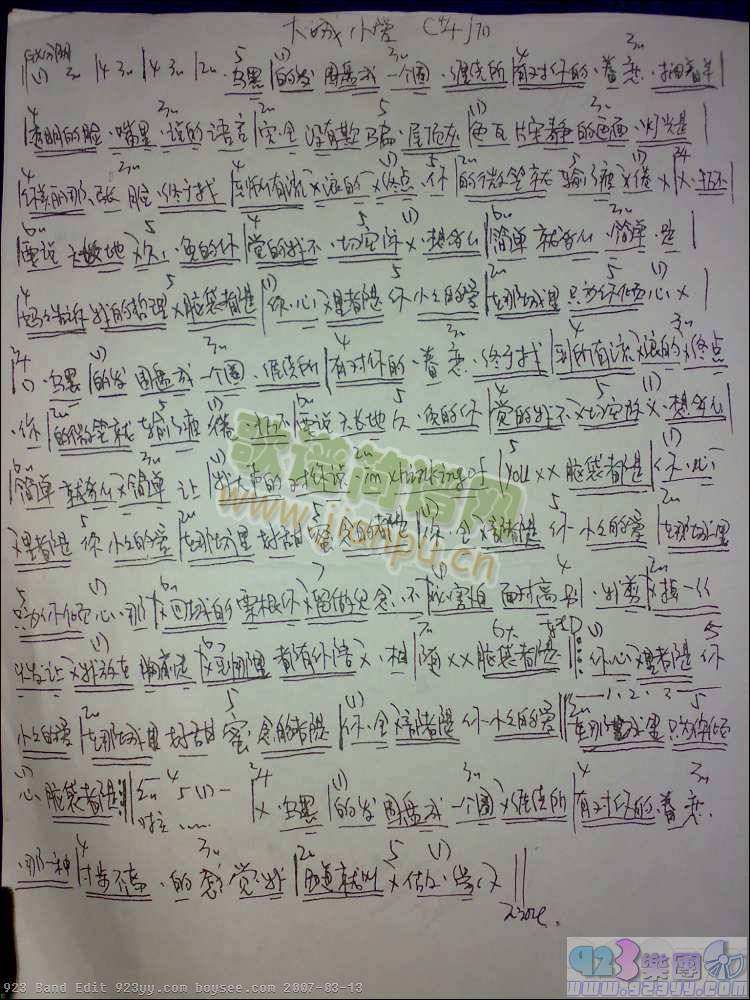 王力宏-大城小爱(吉他谱)1