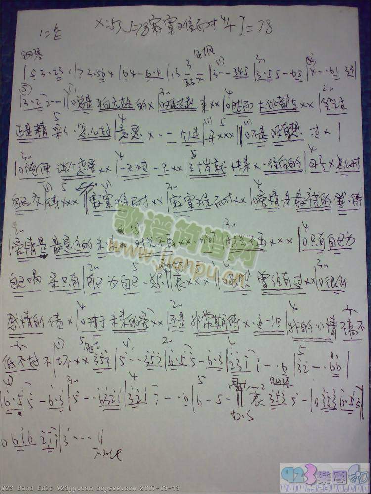 李宗盛-寂寞难耐(吉他谱)1