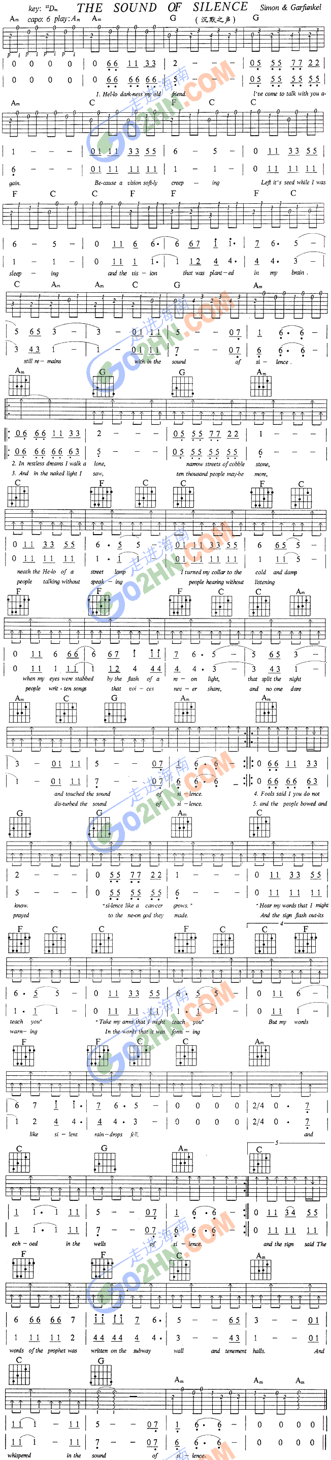Thesoundofsilence(吉他谱)1