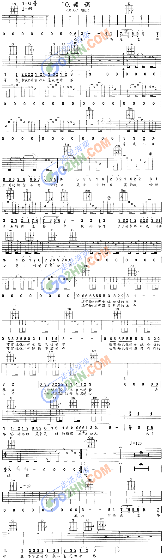 错误(吉他谱)1