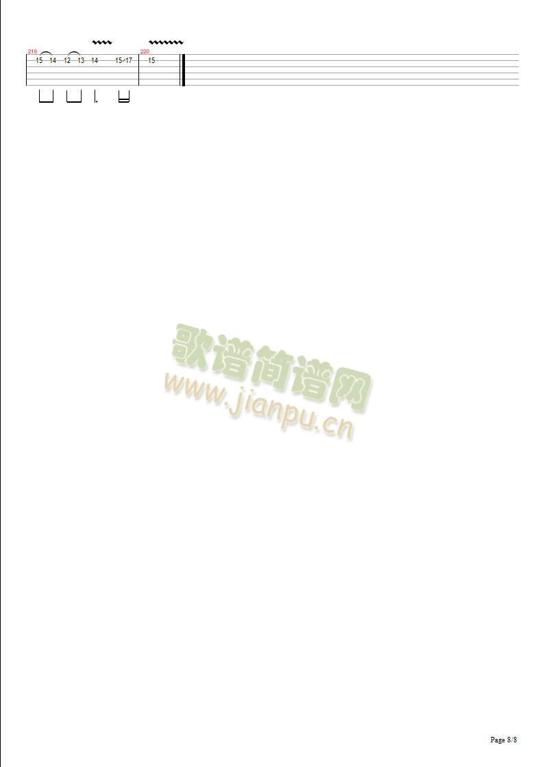 卡农摇滚版Jerryc(吉他谱)8