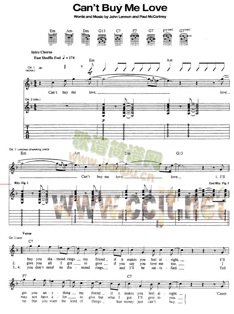 CantBuyMeLove吉他谱-(吉他谱)1