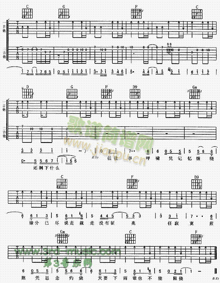 还剩下什么(吉他谱)3