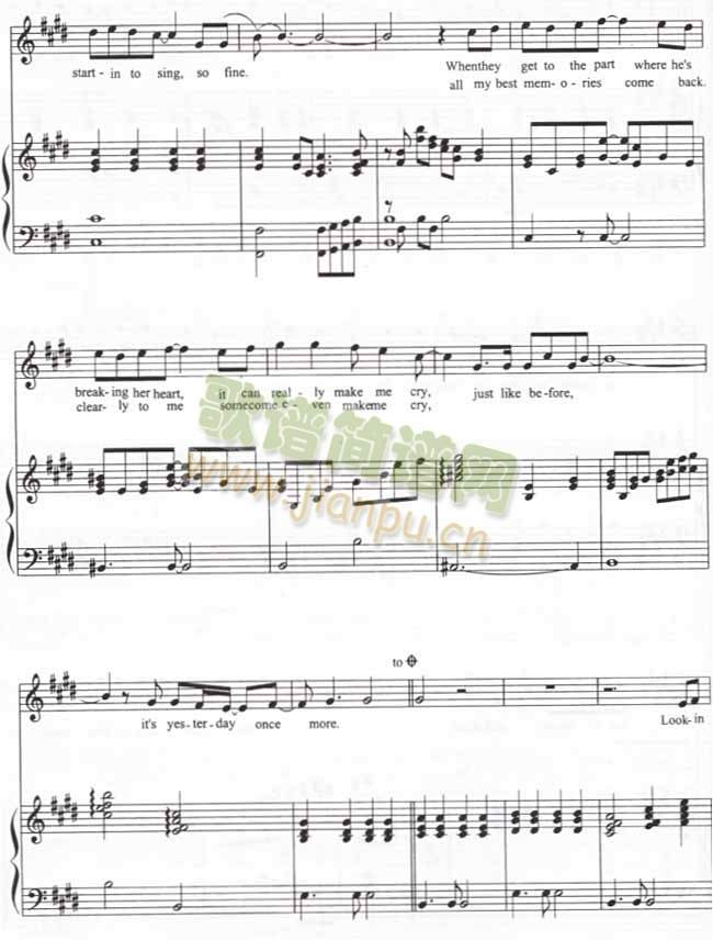 YesterdayOnceMore－欧美(吉他谱)3