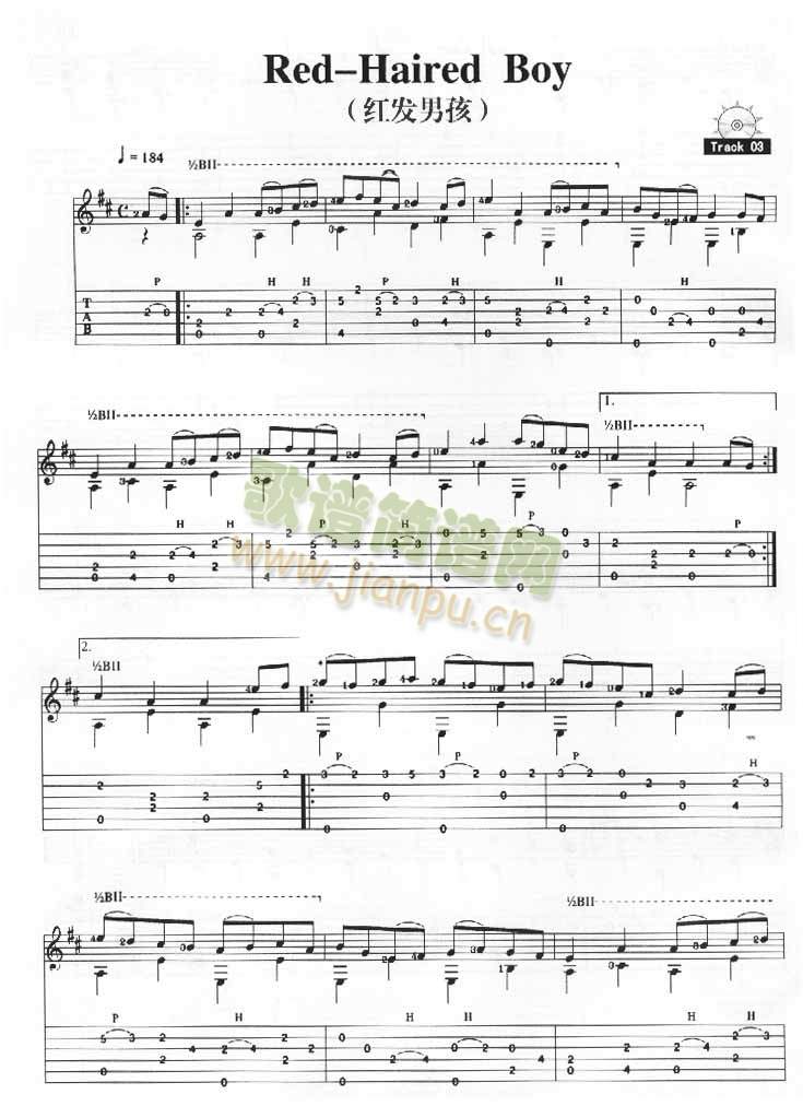 Red-HairedBoy－红发男孩(吉他谱)1