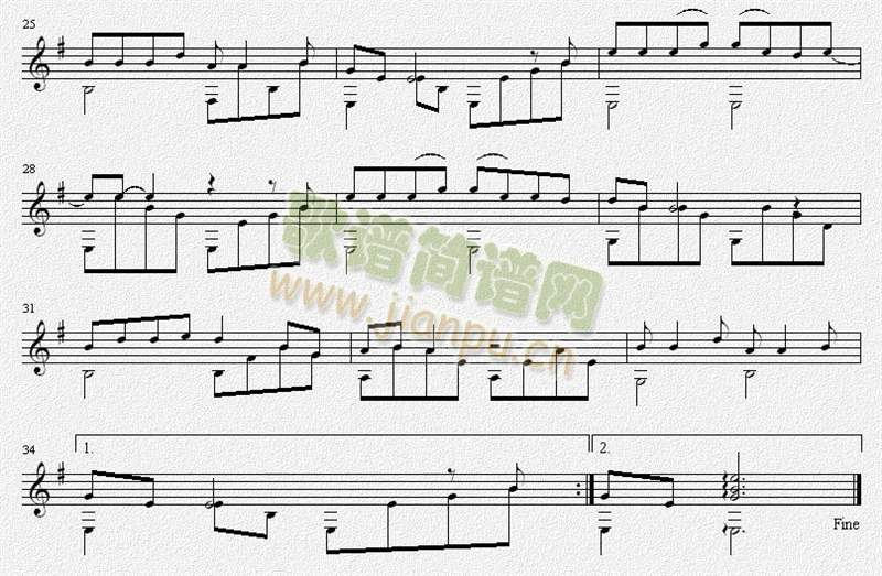 做你的爱人吉他独奏谱(吉他谱)3