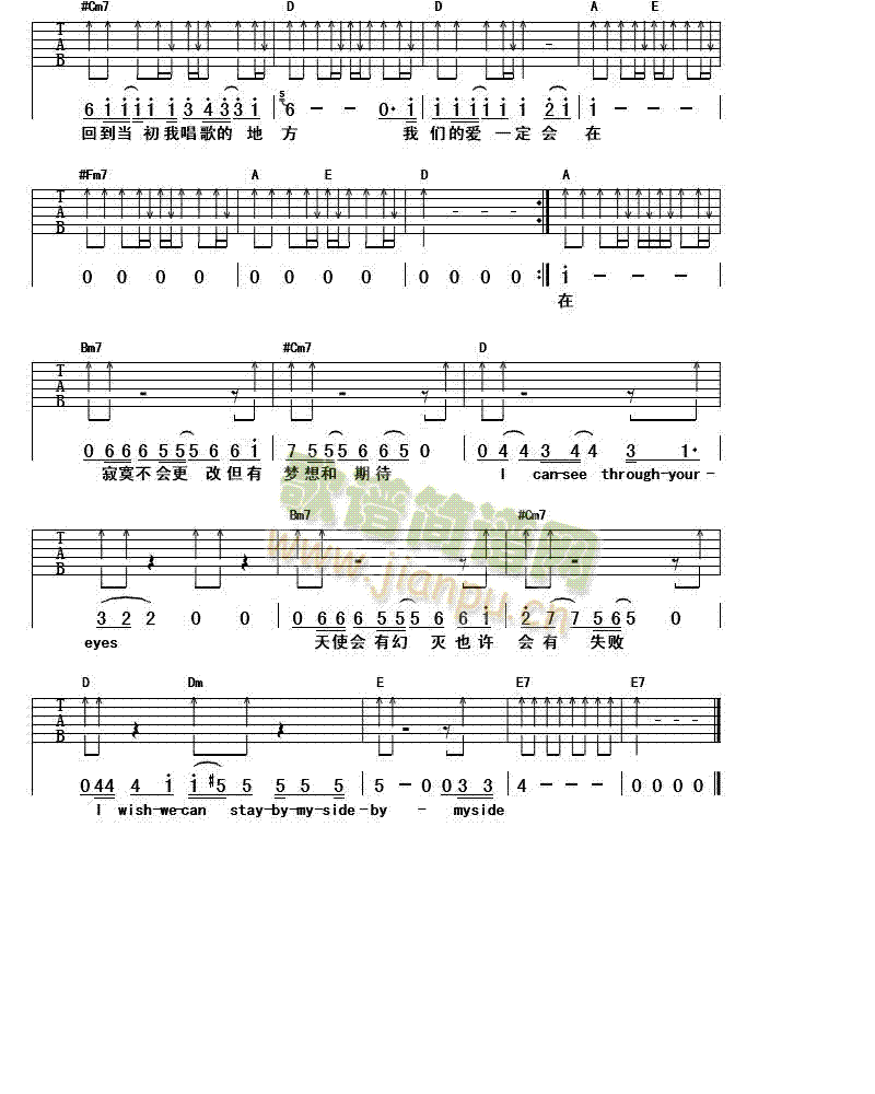 有一天我会回来(吉他谱)3