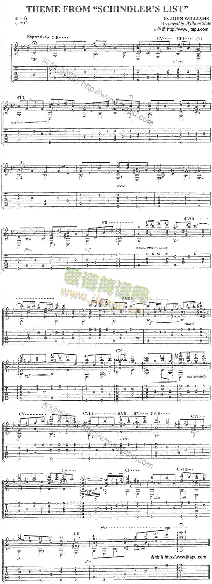 辛德勒名单2(吉他谱)1