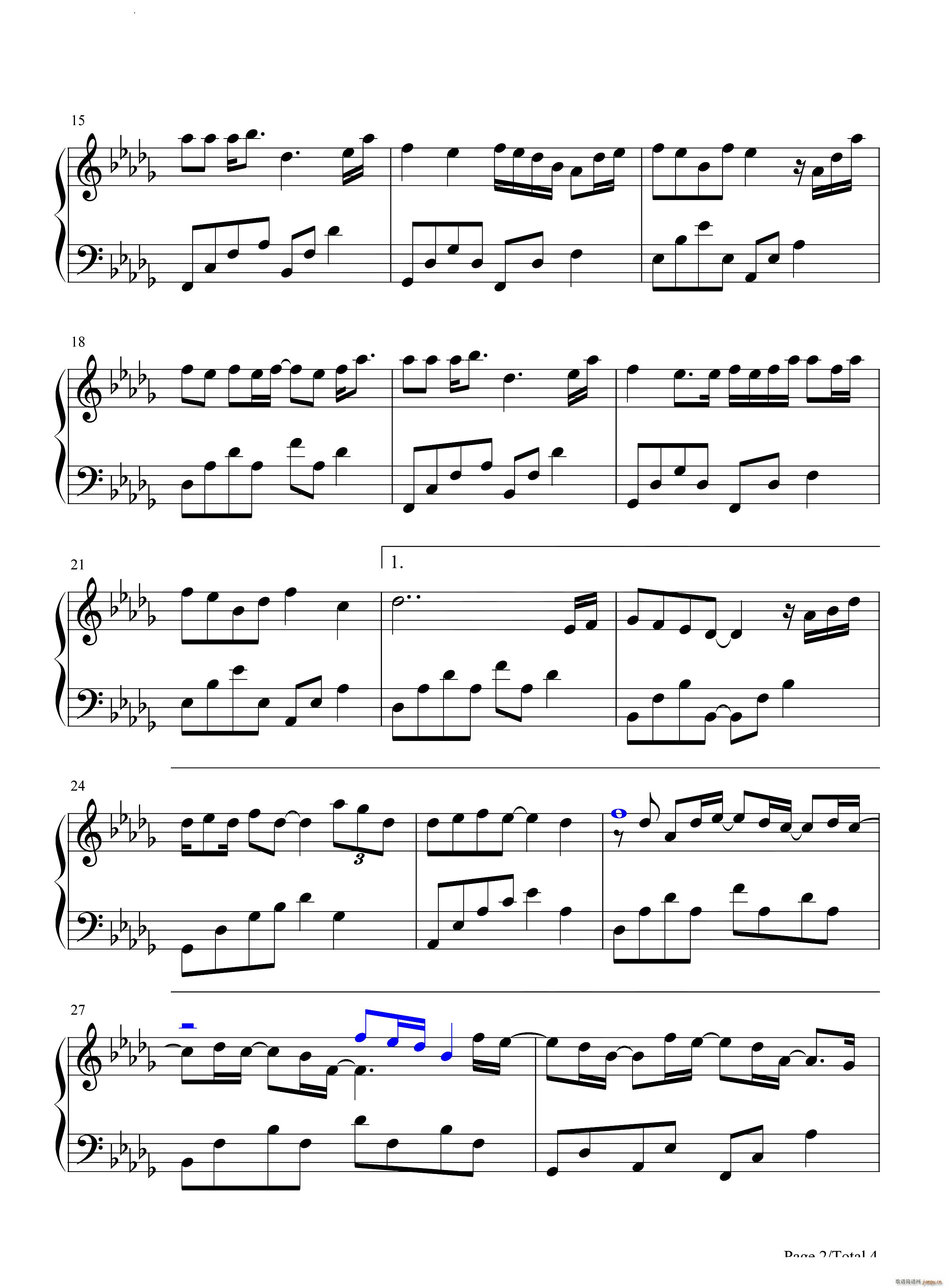 落空旋风少女第二季插曲 抖音热歌(钢琴谱)3