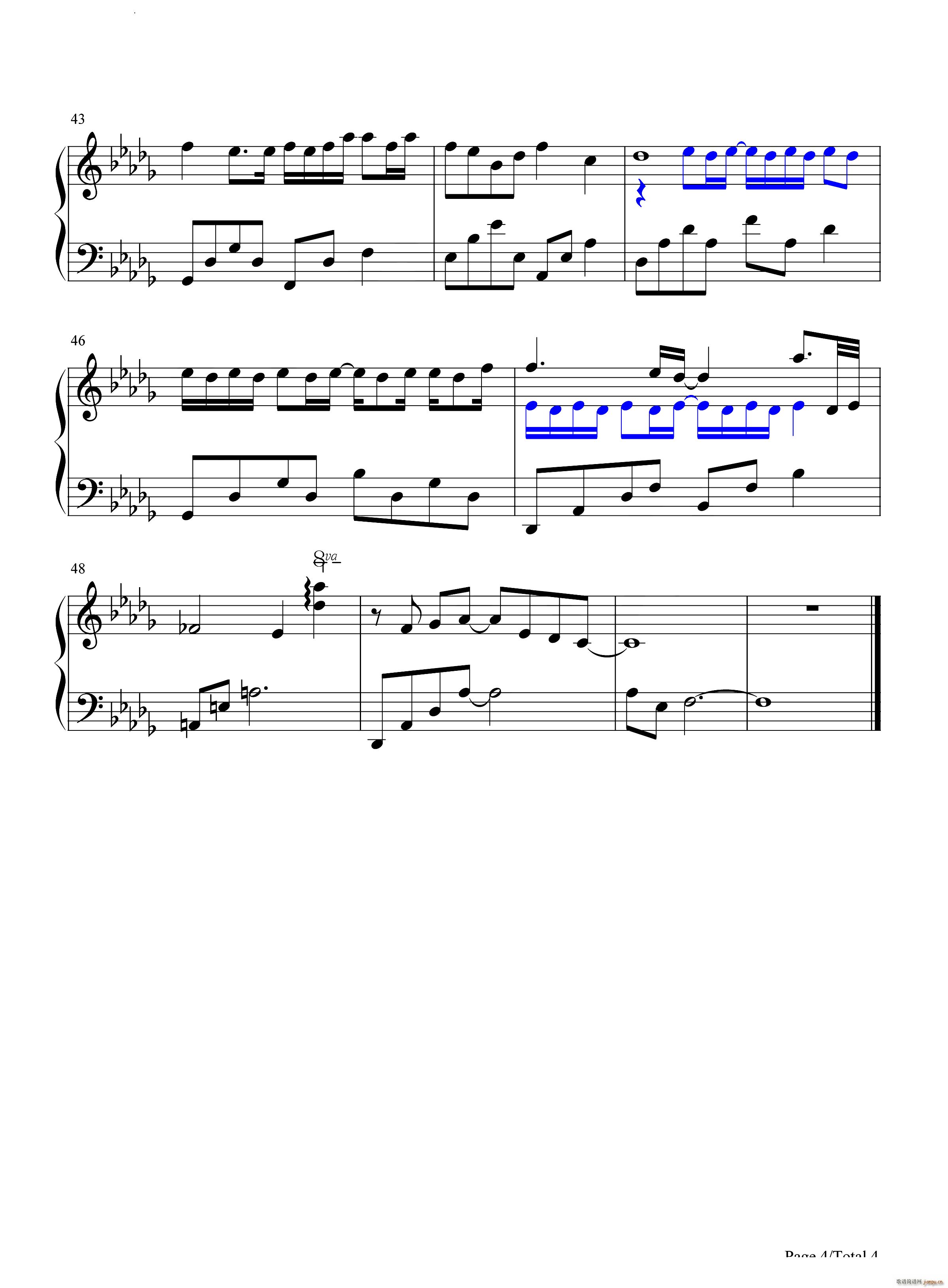 落空旋风少女第二季插曲 抖音热歌(钢琴谱)5