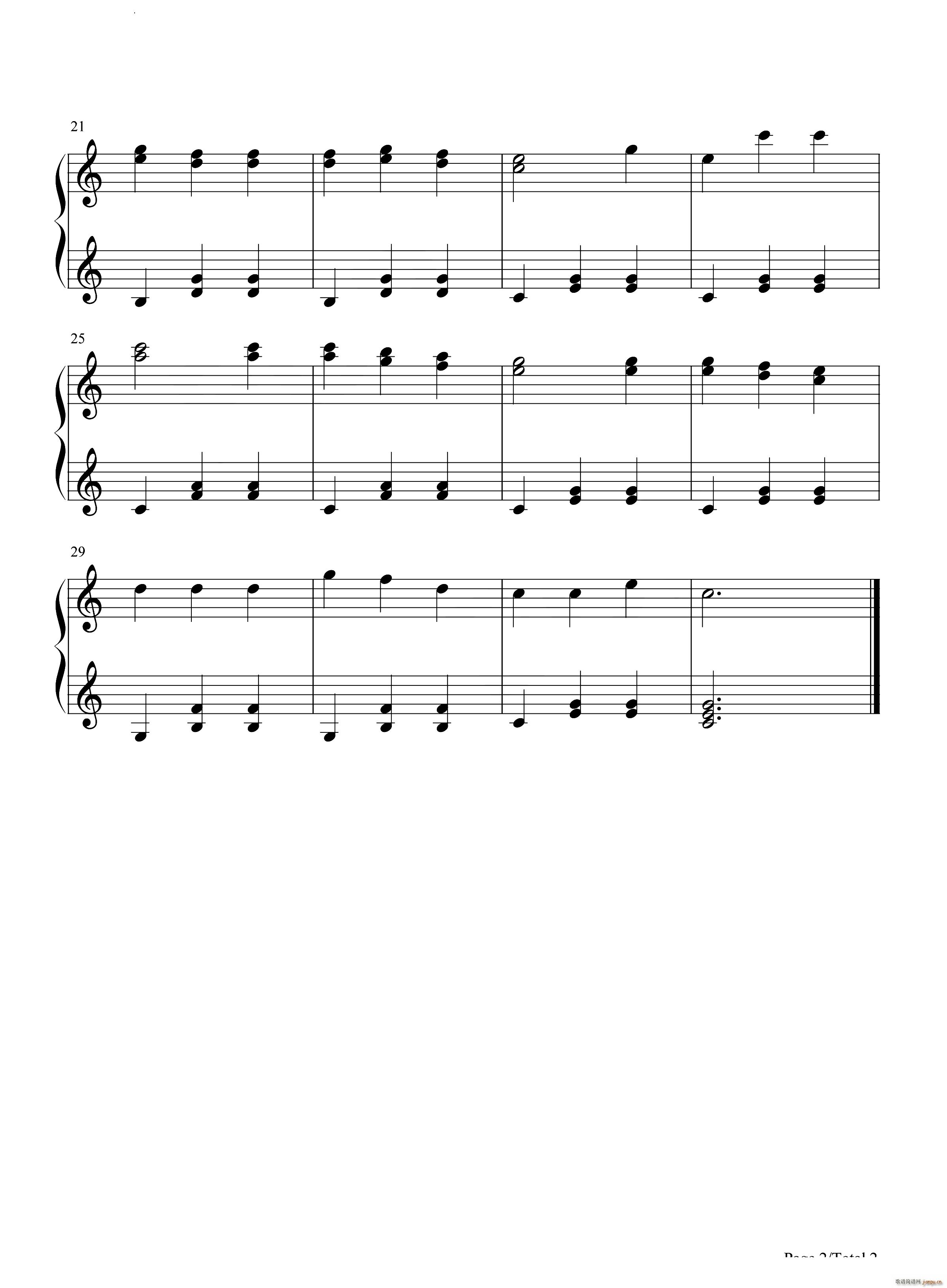 车尔尼练习曲作品599 021(钢琴谱)3