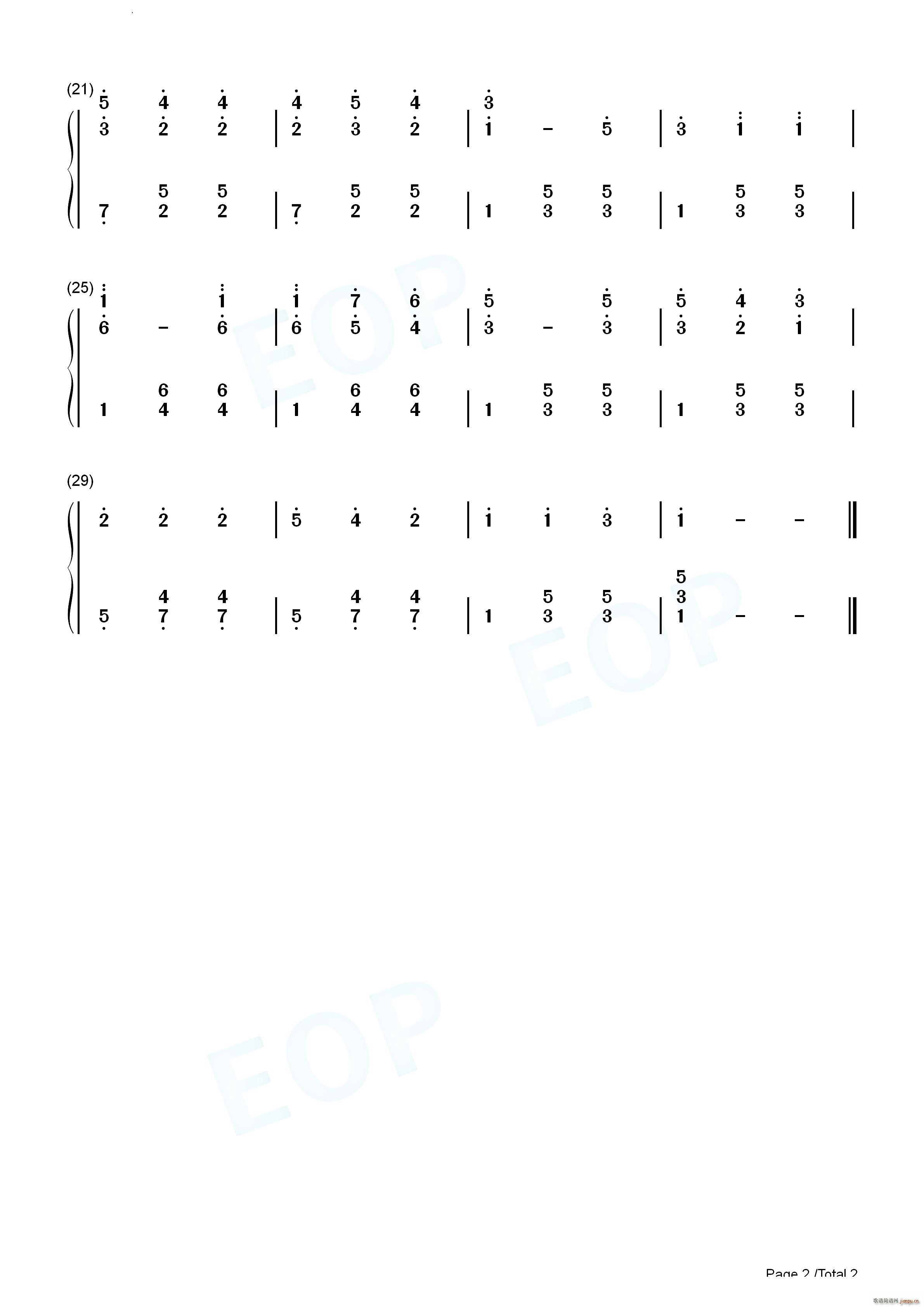 车尔尼练习曲作品599 021(钢琴谱)5