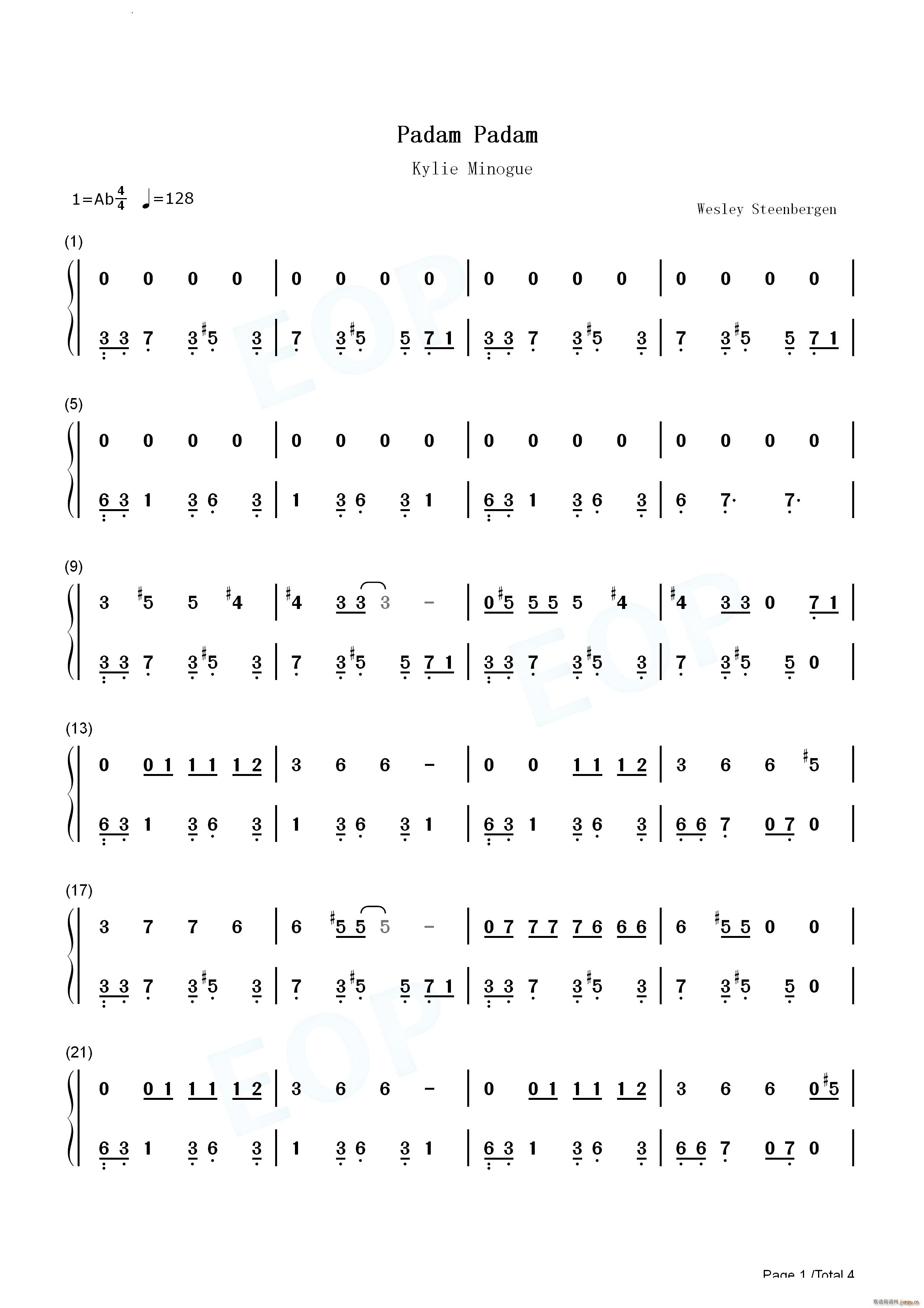 Padam Padam(钢琴谱)8