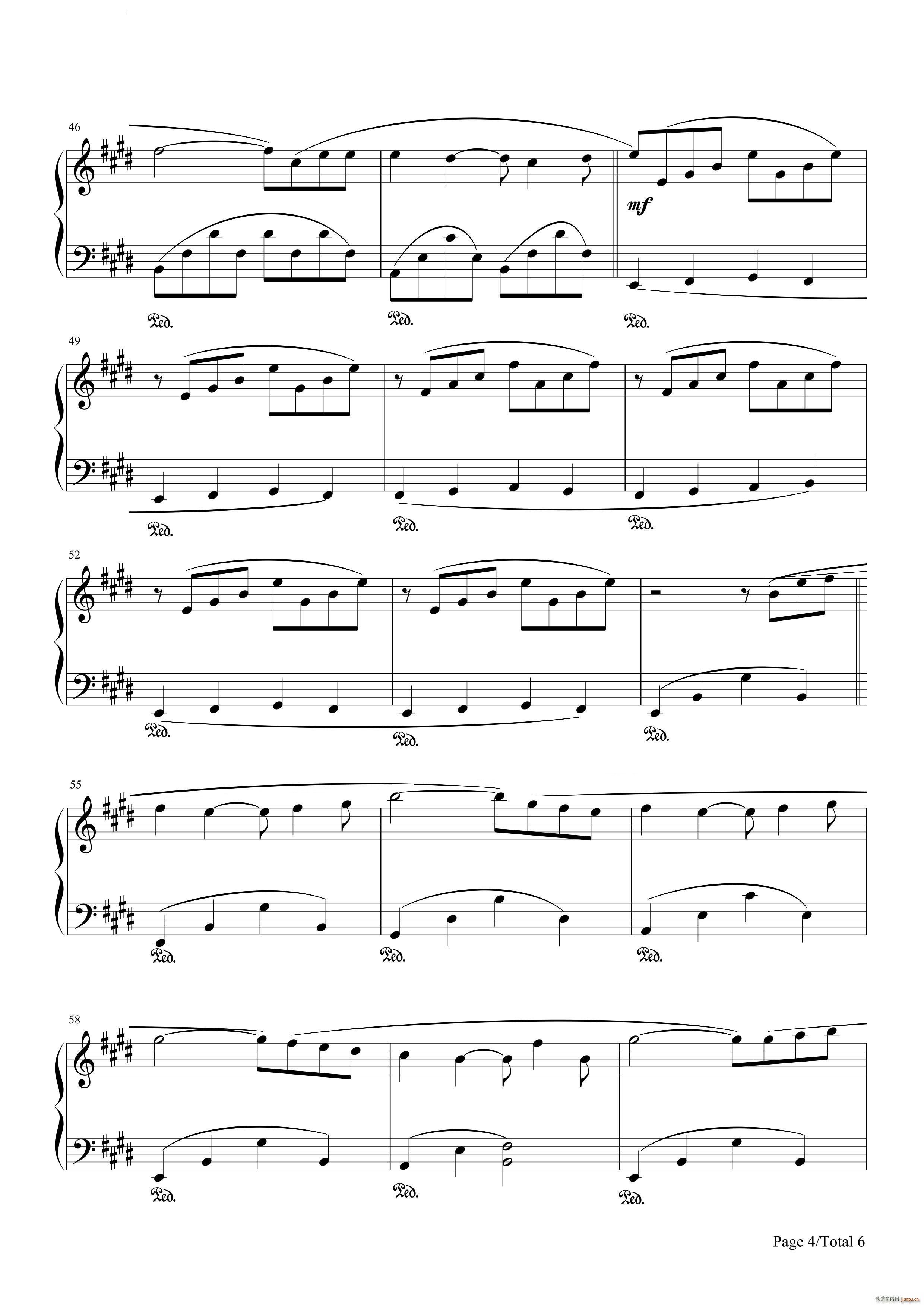 痛苦的心午后的旅行(钢琴谱)5