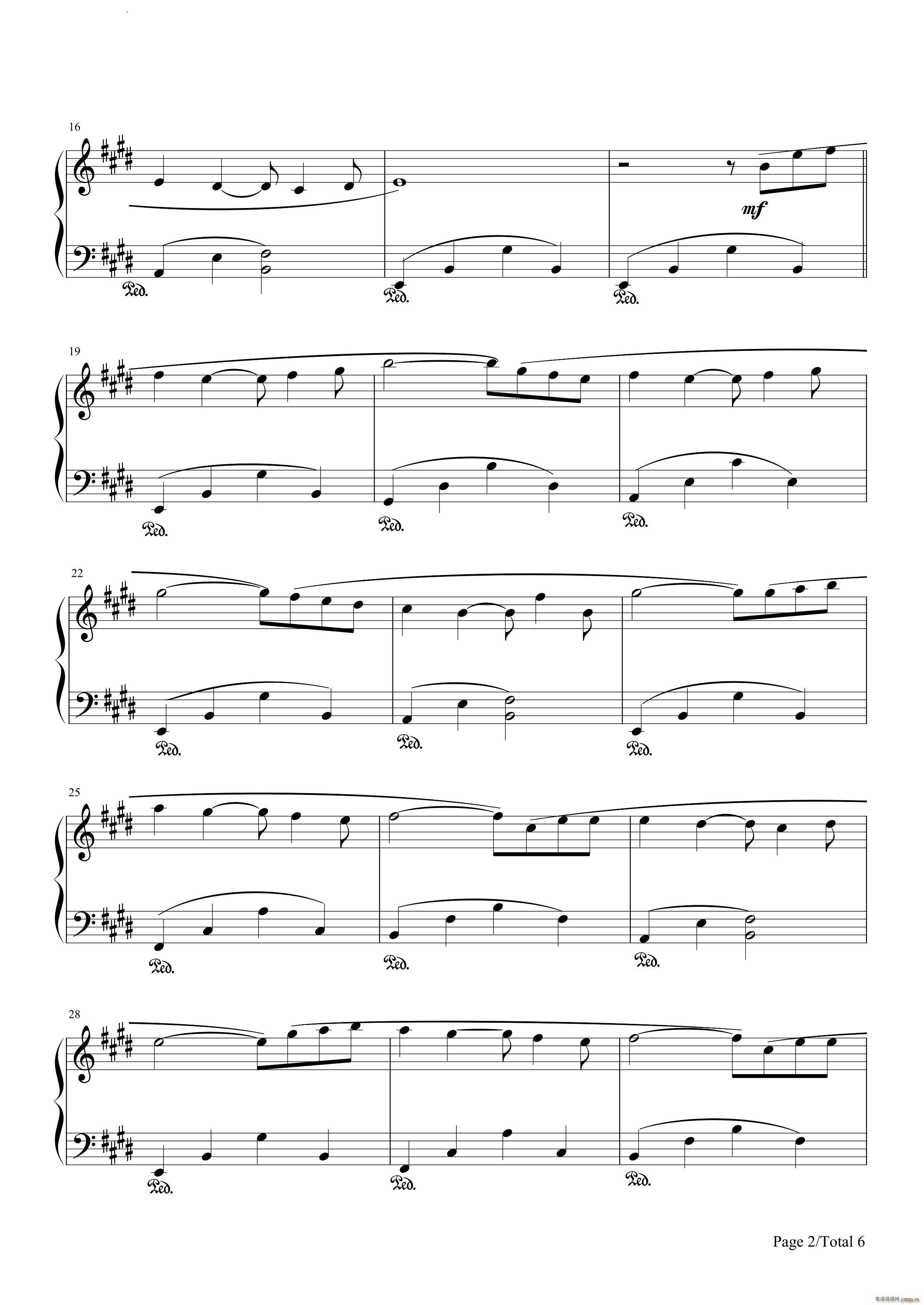 痛苦的心午后的旅行(钢琴谱)3