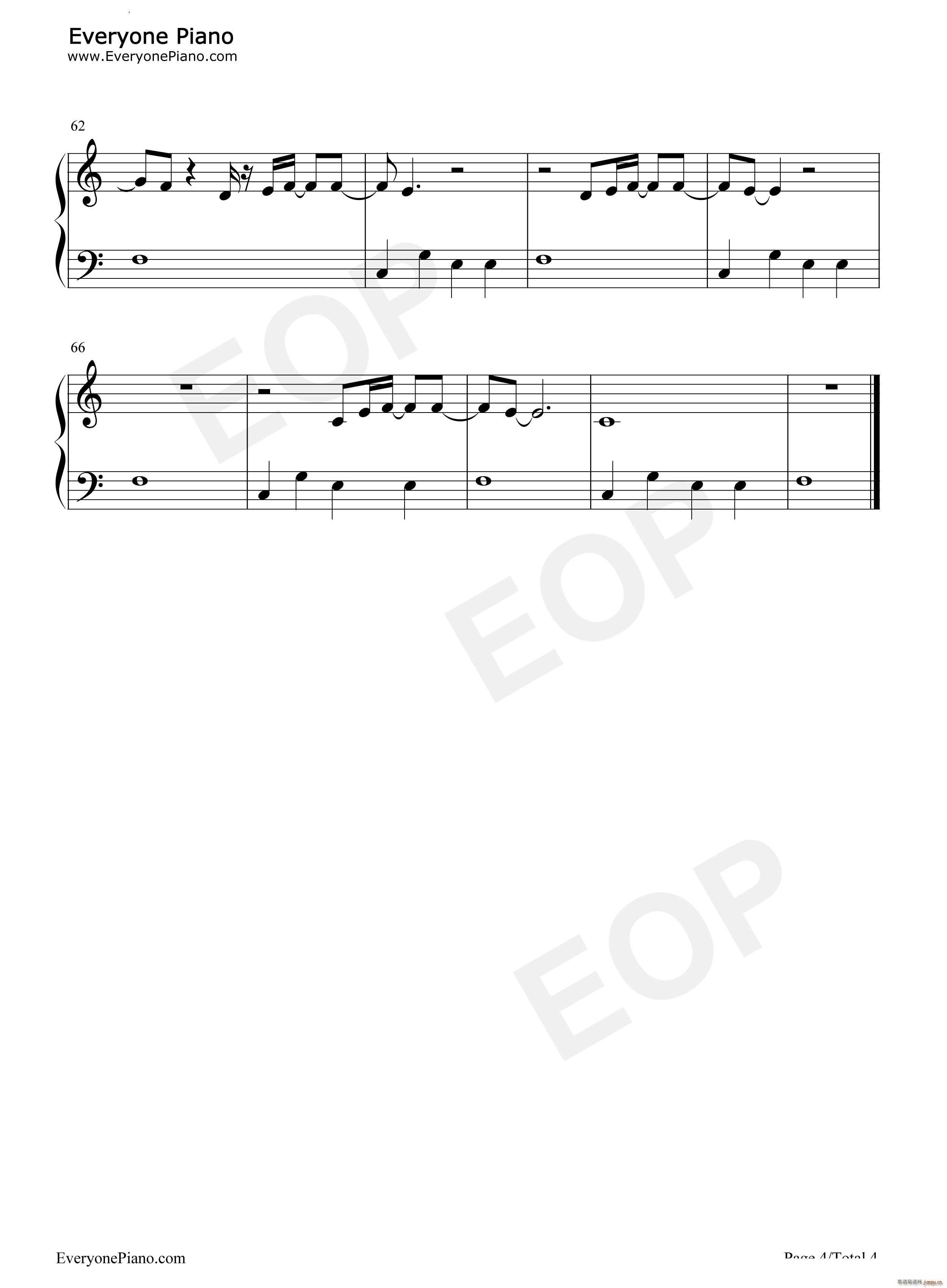 What Was I Made For芭比插曲 Barbie插曲(钢琴谱)5