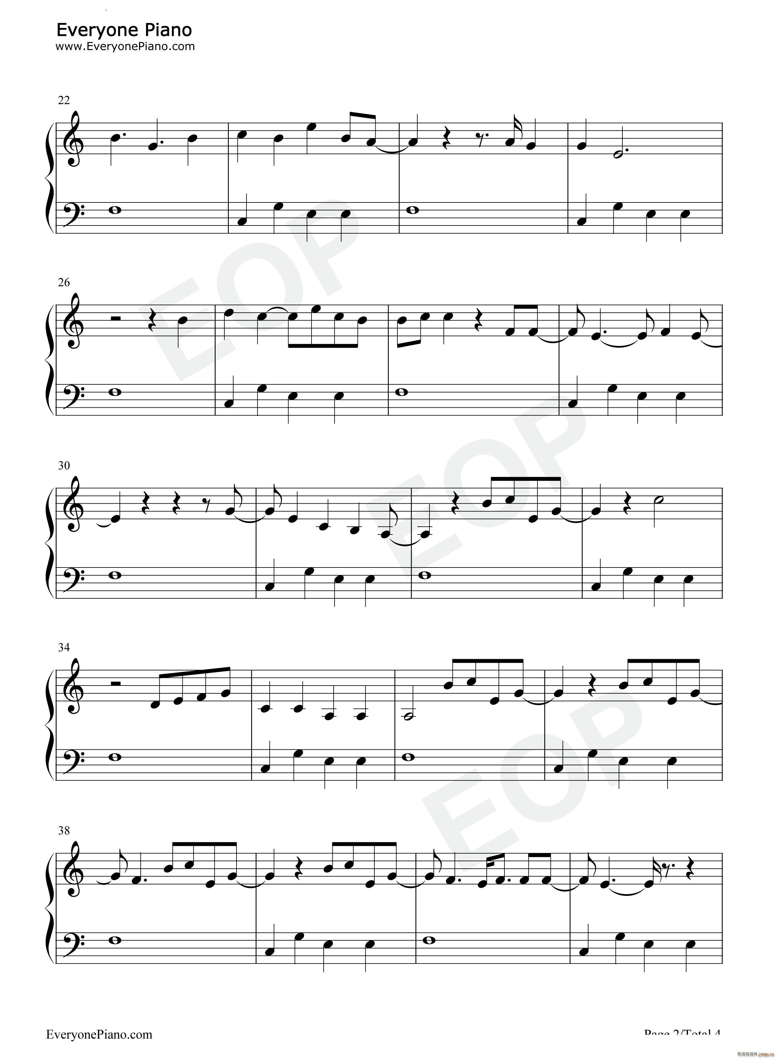 What Was I Made For芭比插曲 Barbie插曲(钢琴谱)3