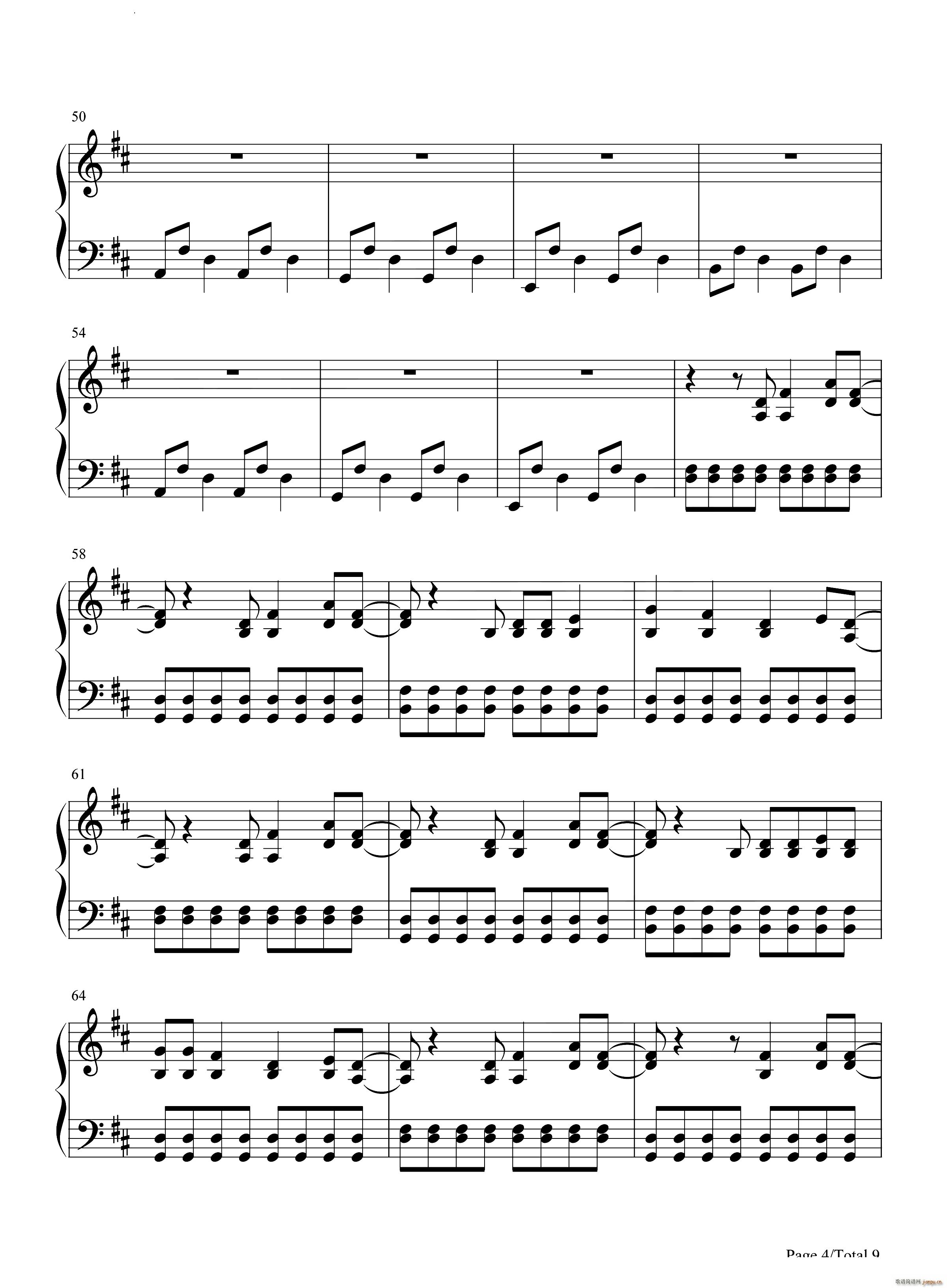 Adams Song(钢琴谱)5