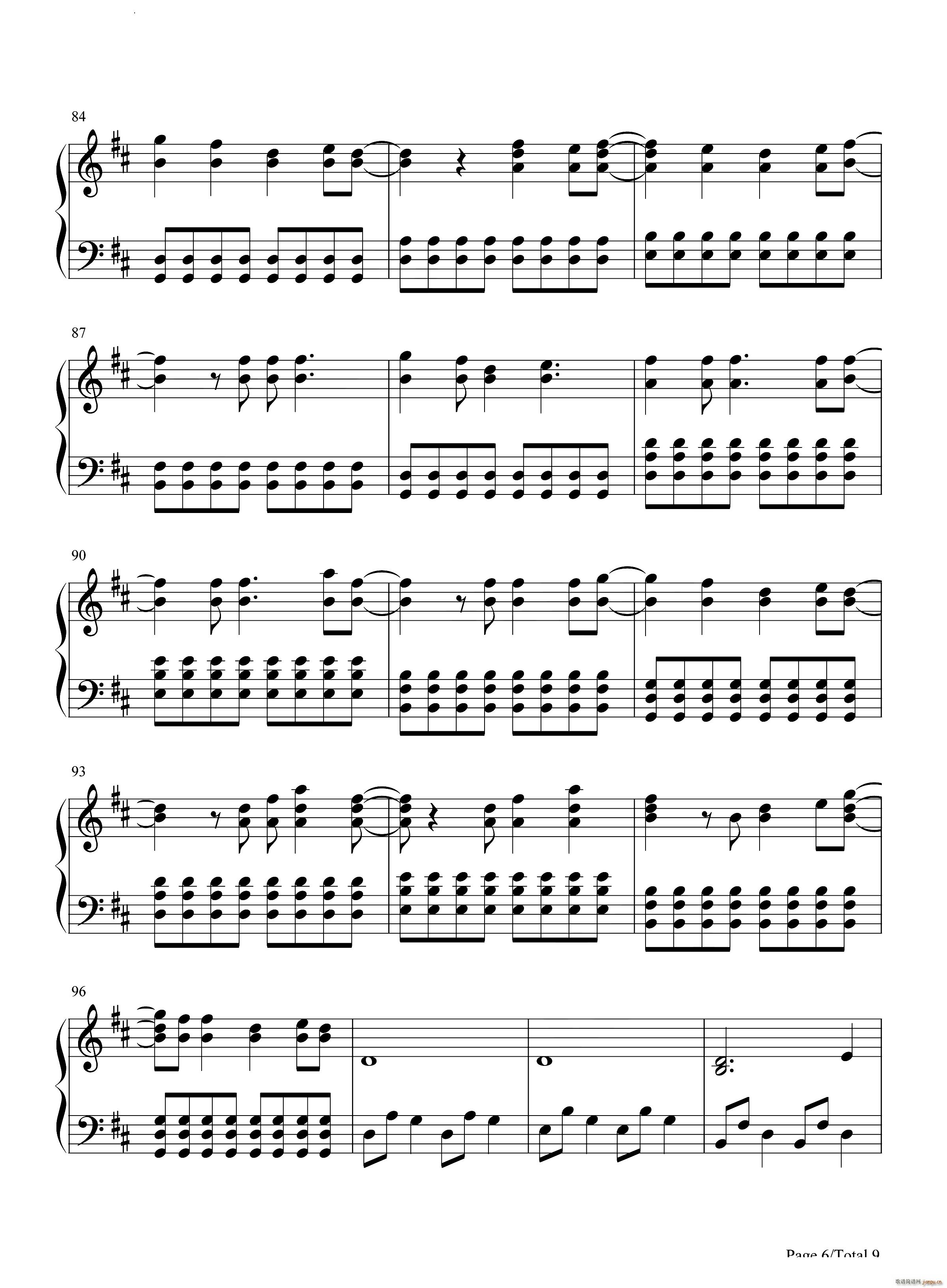 Adams Song(钢琴谱)7