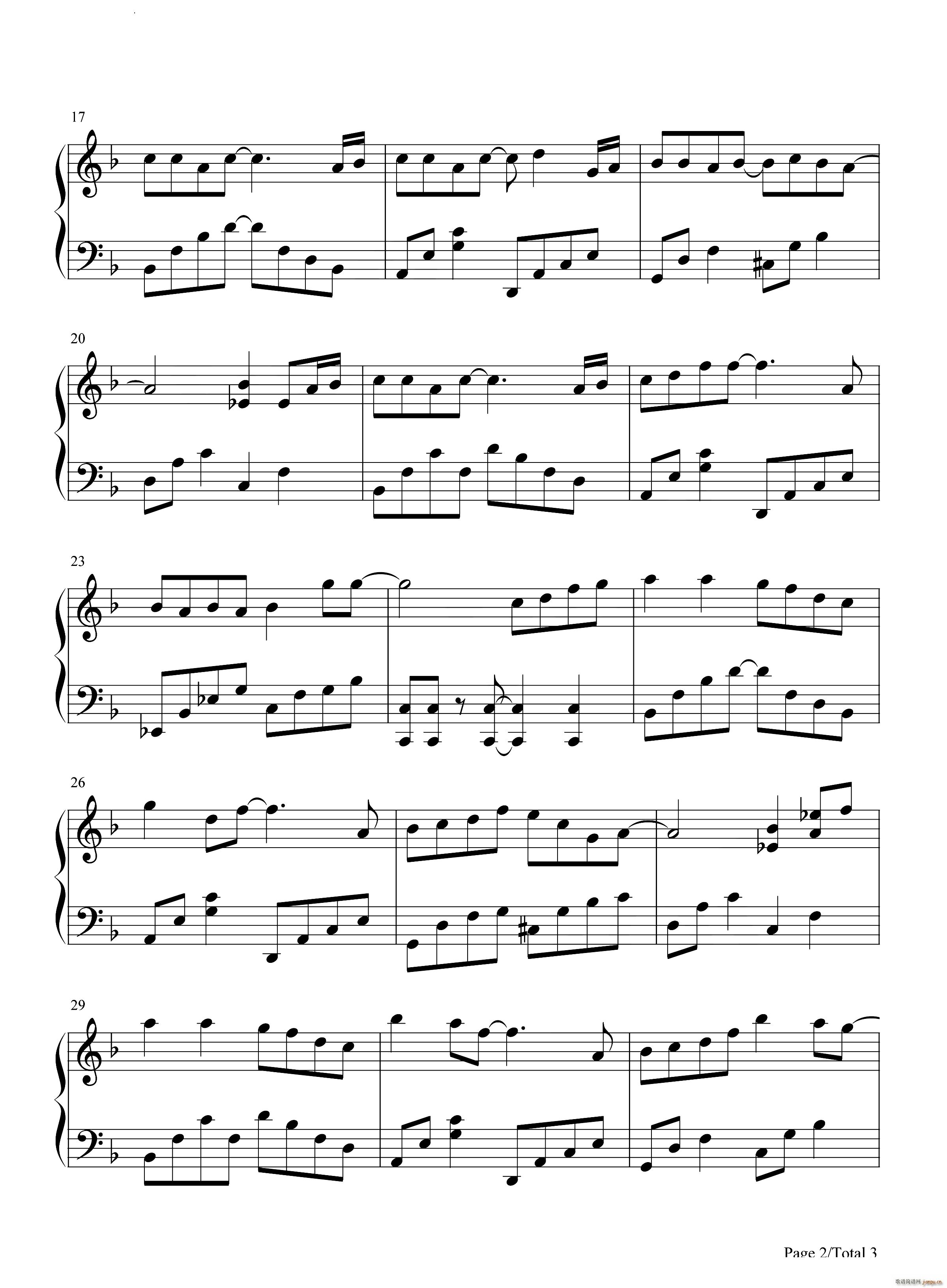 Có H?n V?i Thanh Xuan 与青春相约(钢琴谱)3