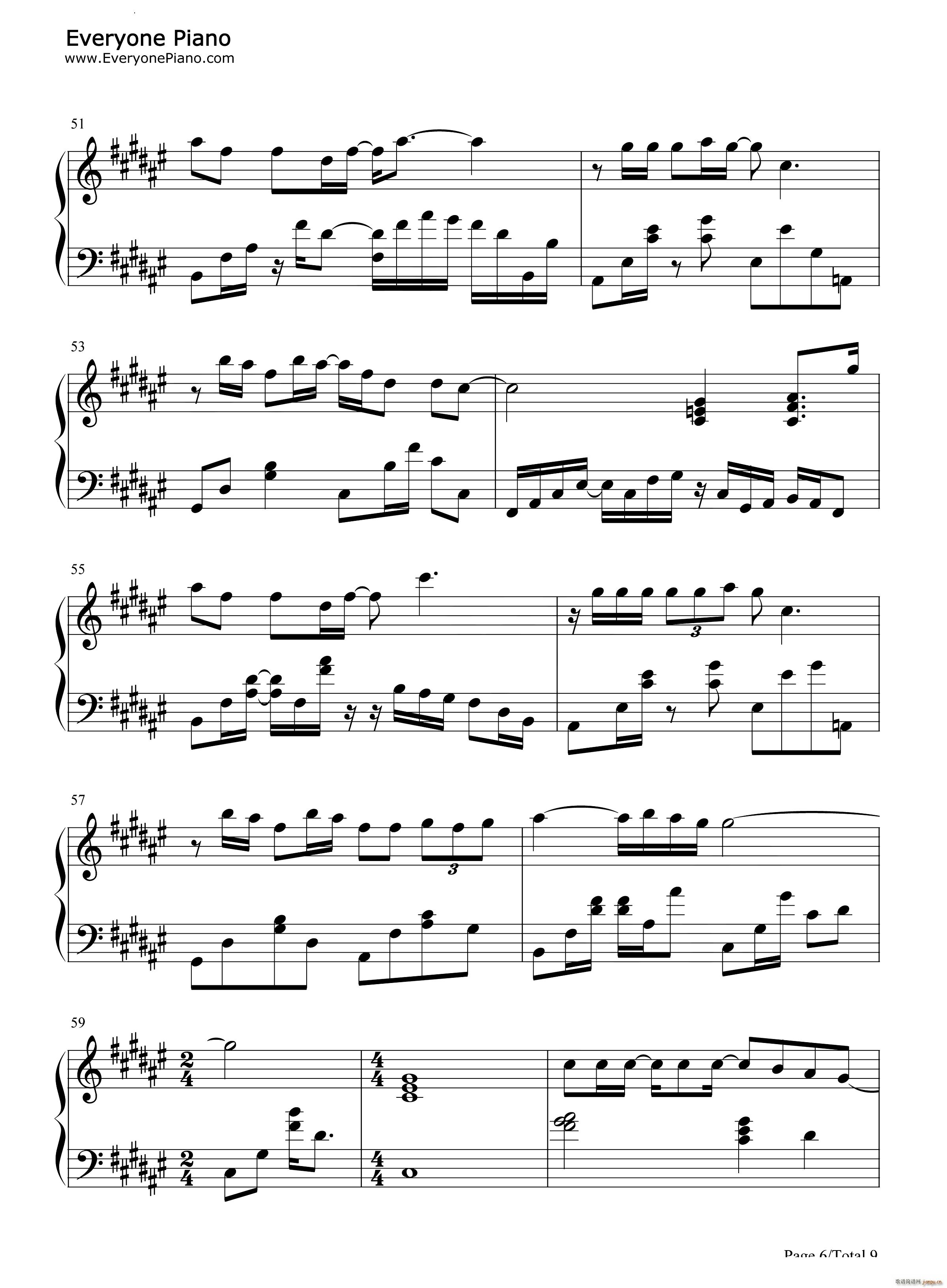 还是会寂寞抖音热歌(钢琴谱)7