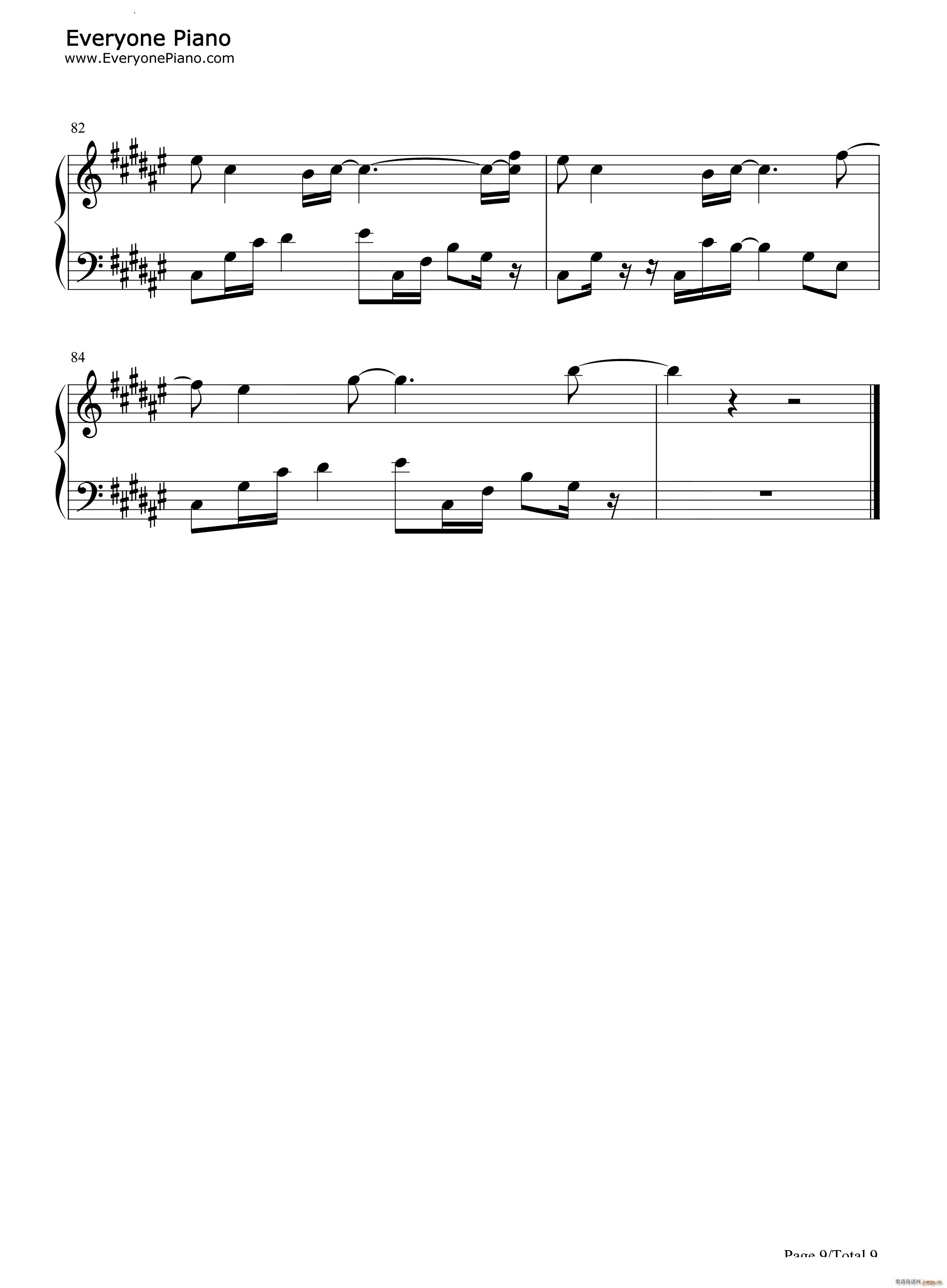 还是会寂寞抖音热歌(钢琴谱)10