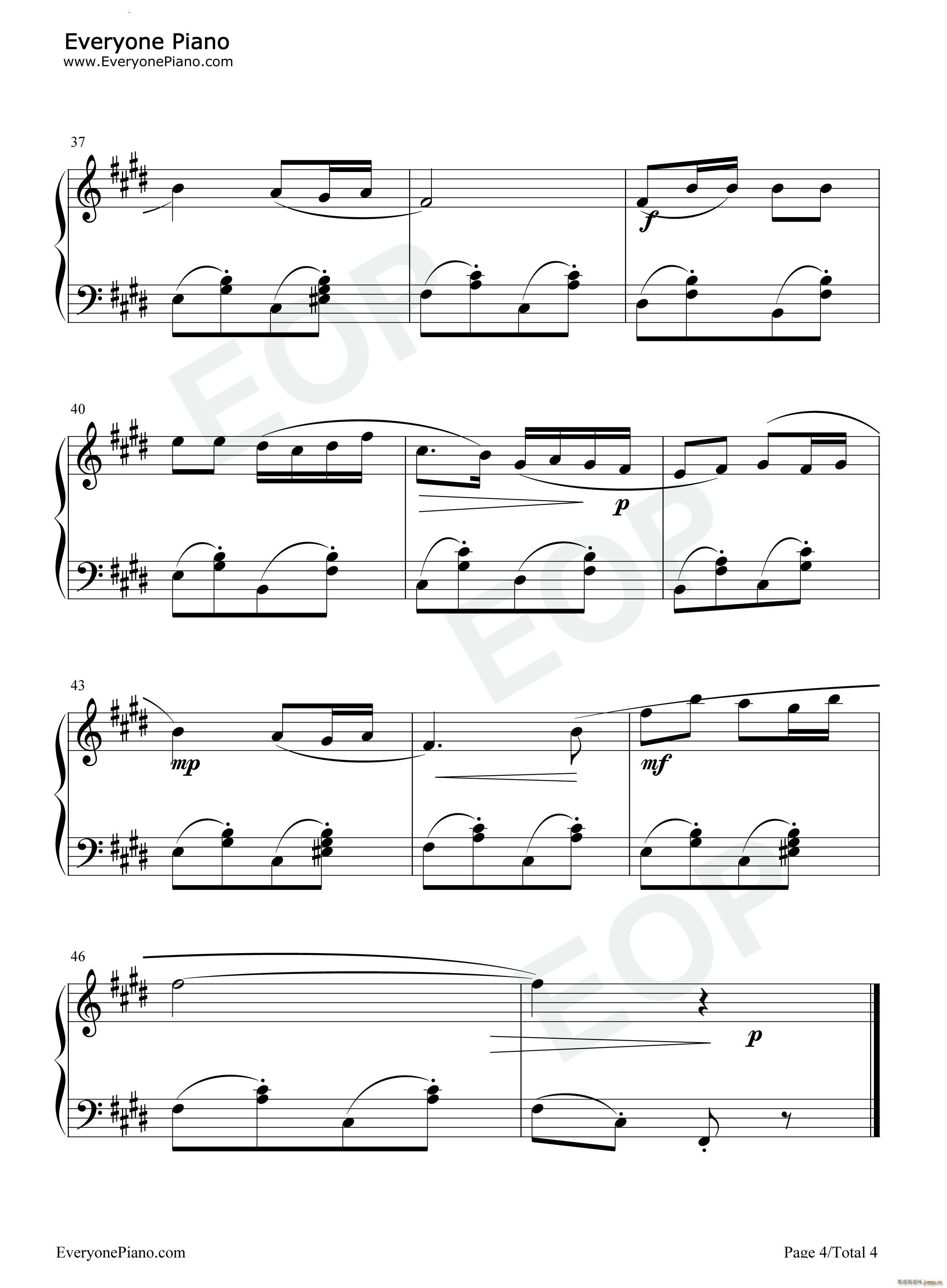 我的花儿 My Flowers(钢琴谱)5