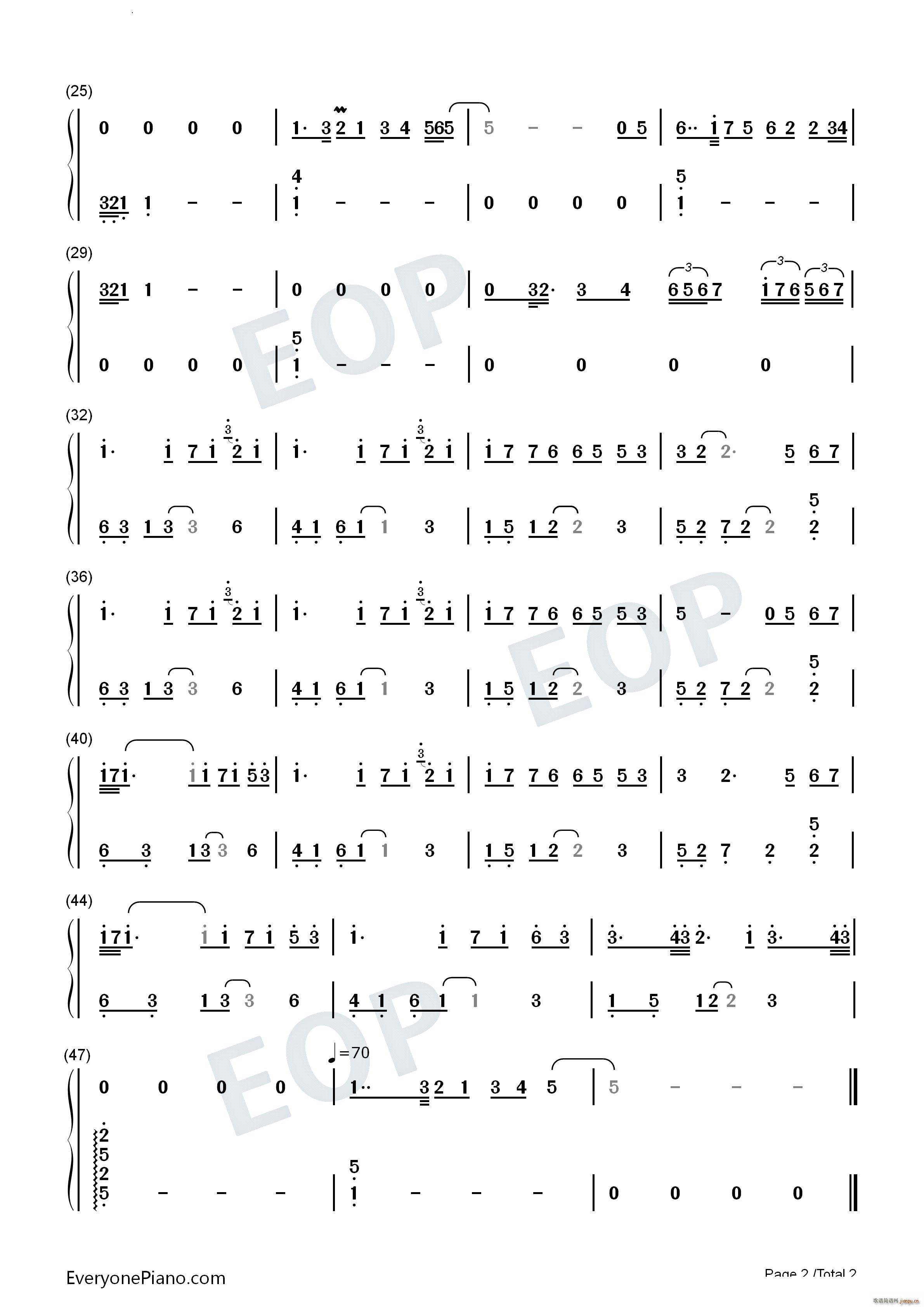 几初的智愿折枝落梦BGM(钢琴谱)6