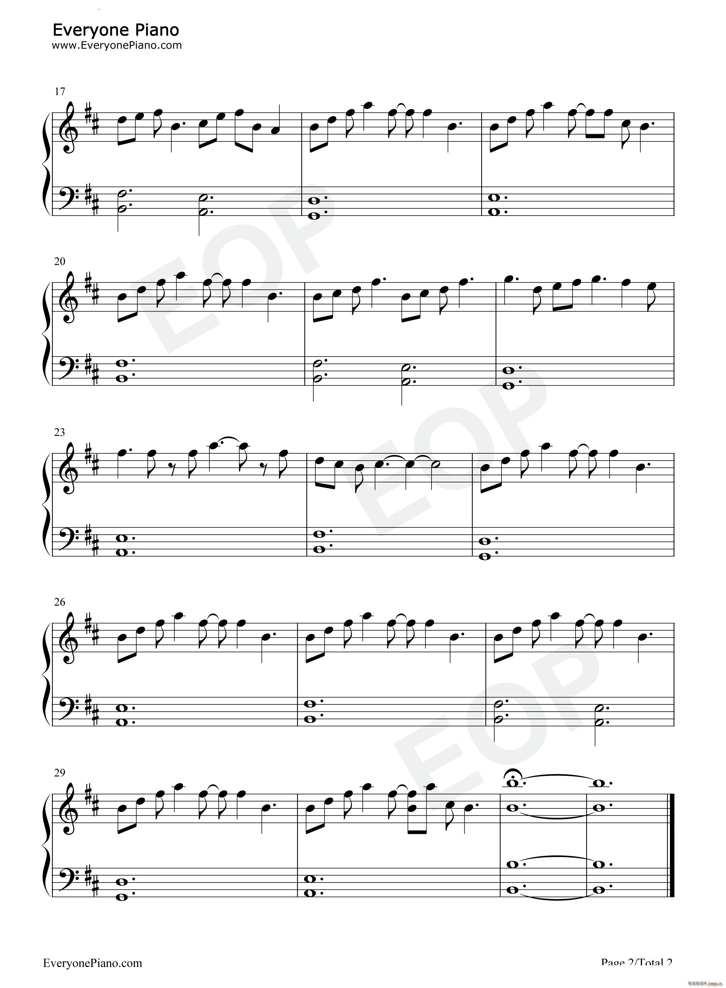 In The Rain瓢虫雷迪OST(钢琴谱)3