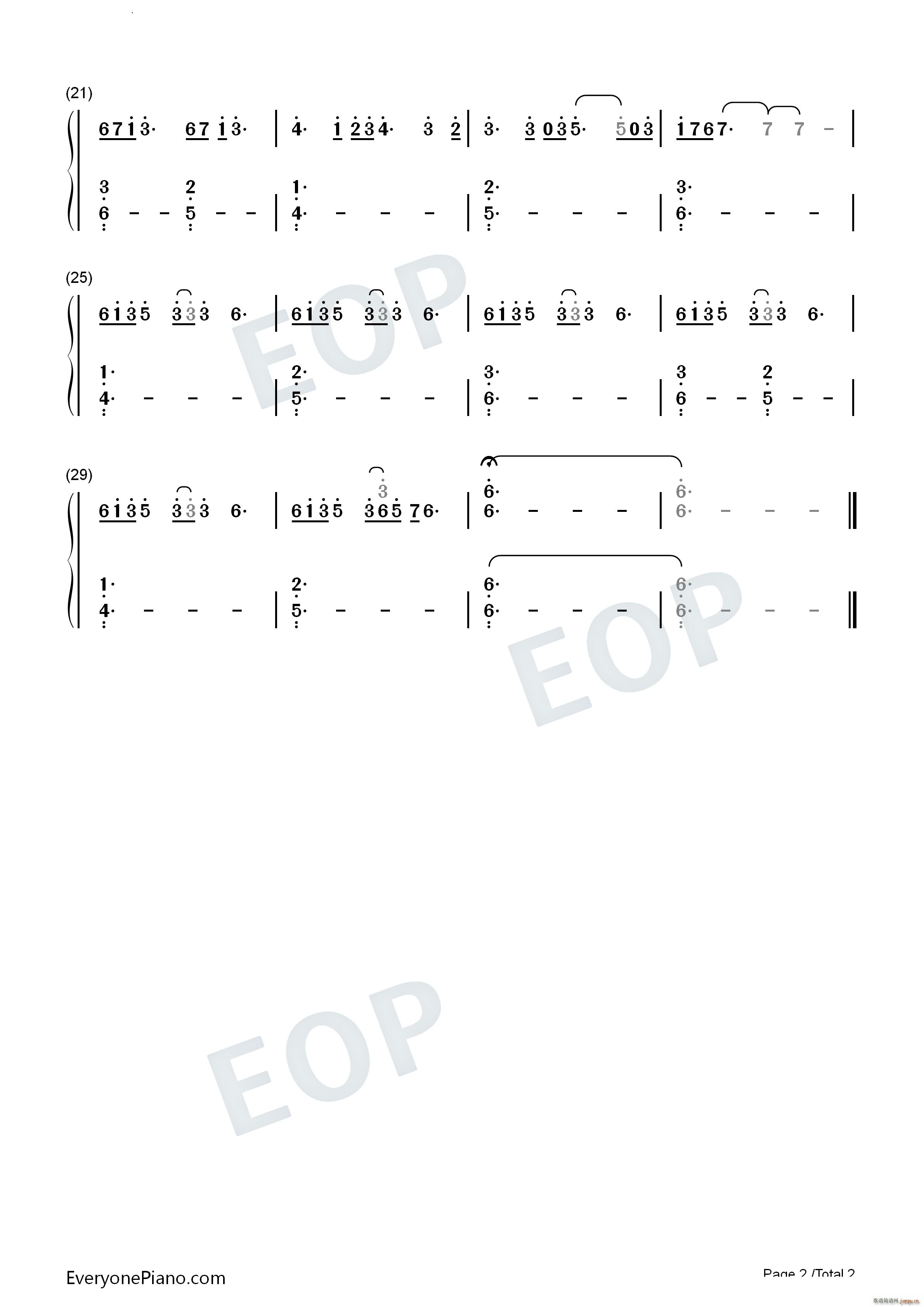 In The Rain瓢虫雷迪OST(钢琴谱)5