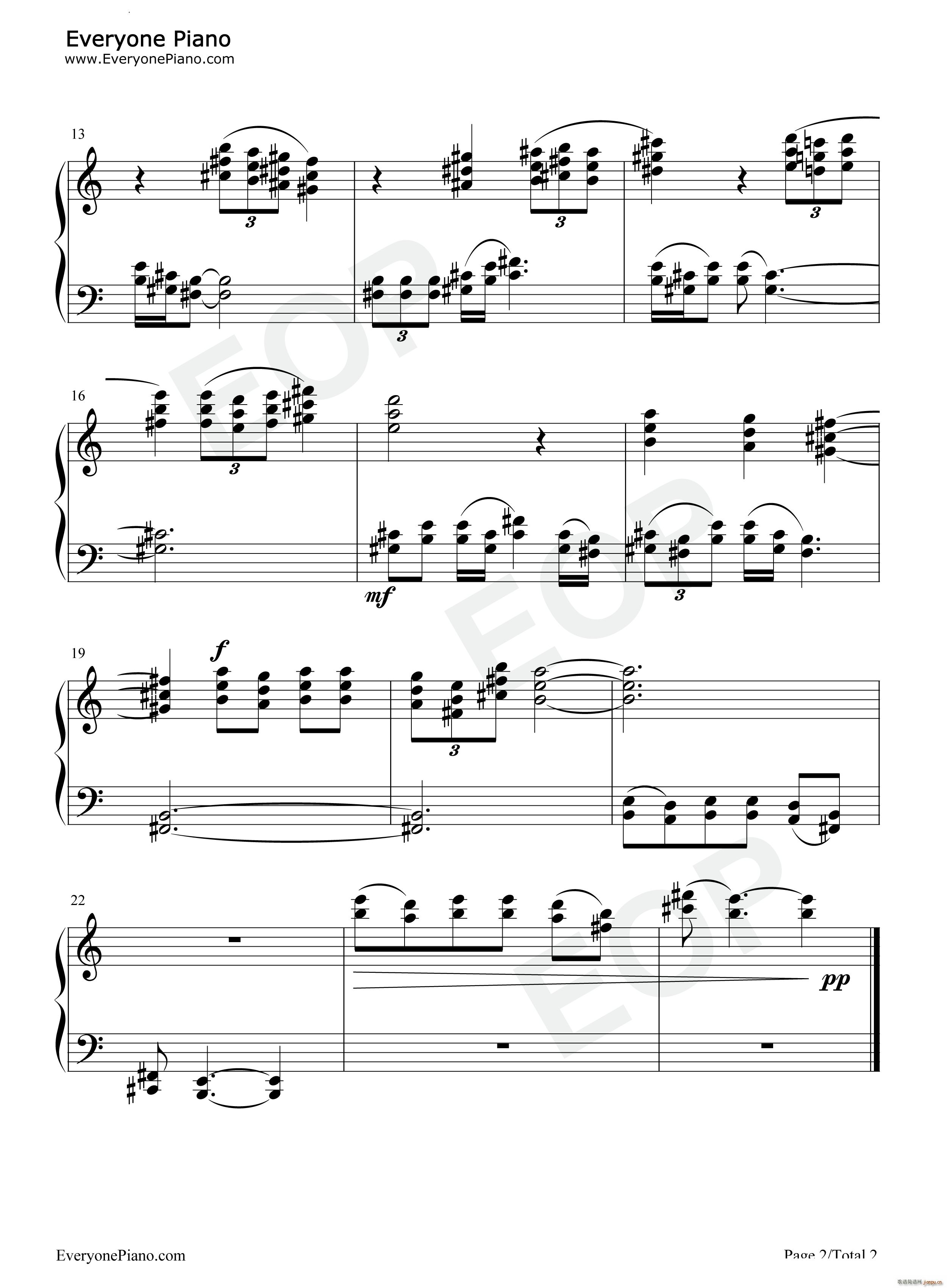 山歌 Folksong of the Mountain(钢琴谱)3