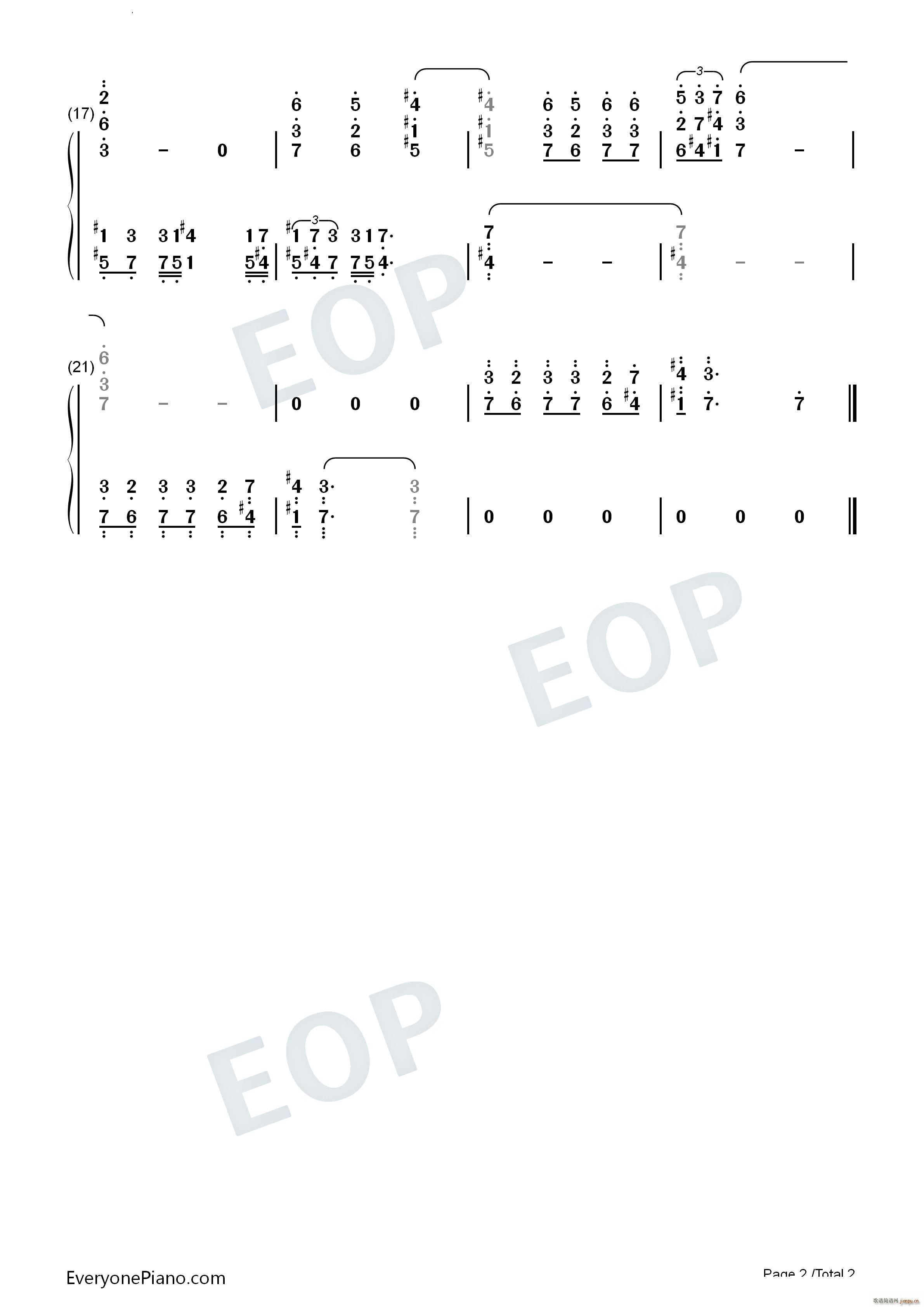 山歌 Folksong of the Mountain(钢琴谱)5