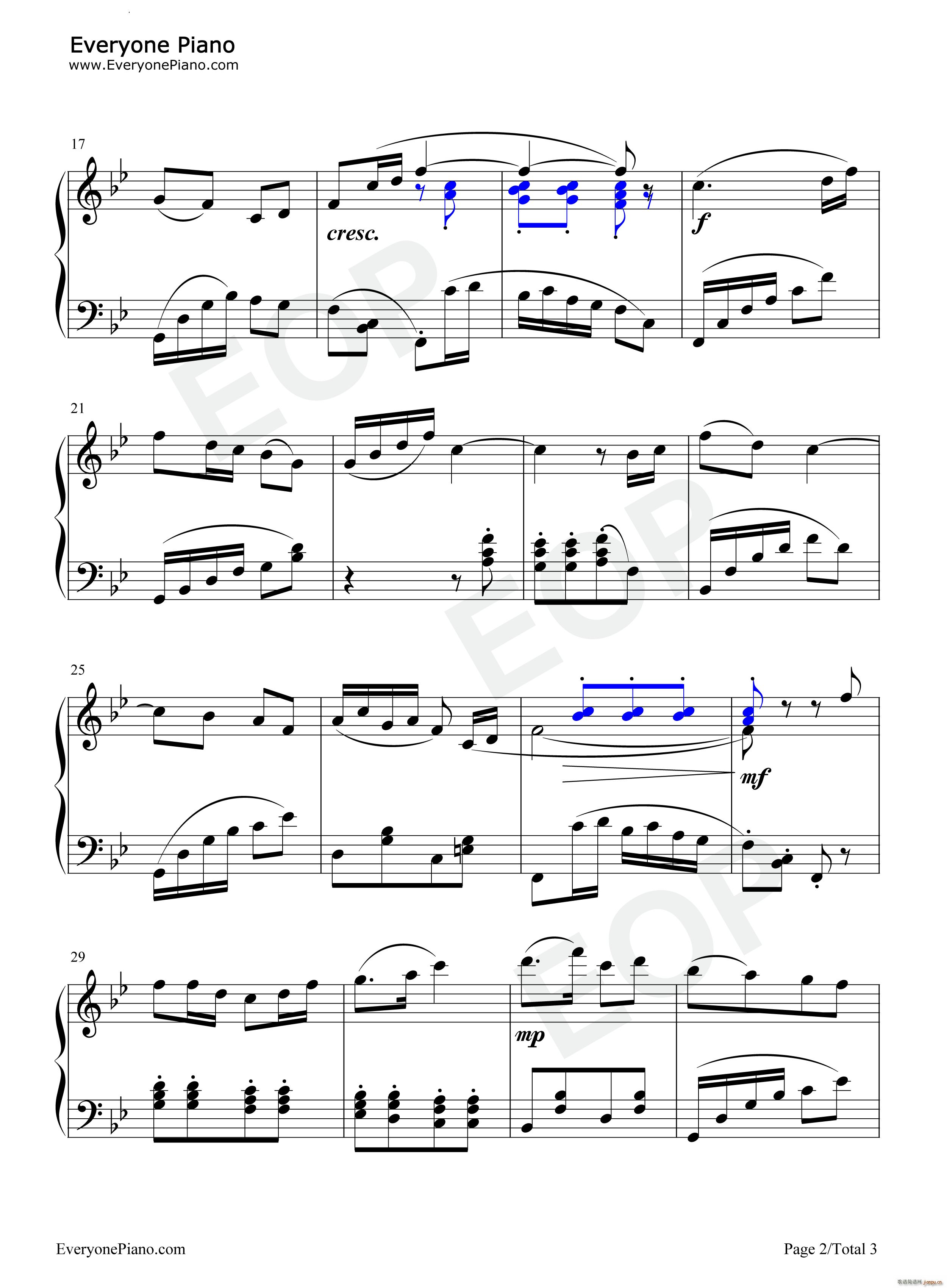 嘎贡拉 Ge Gong La(钢琴谱)3