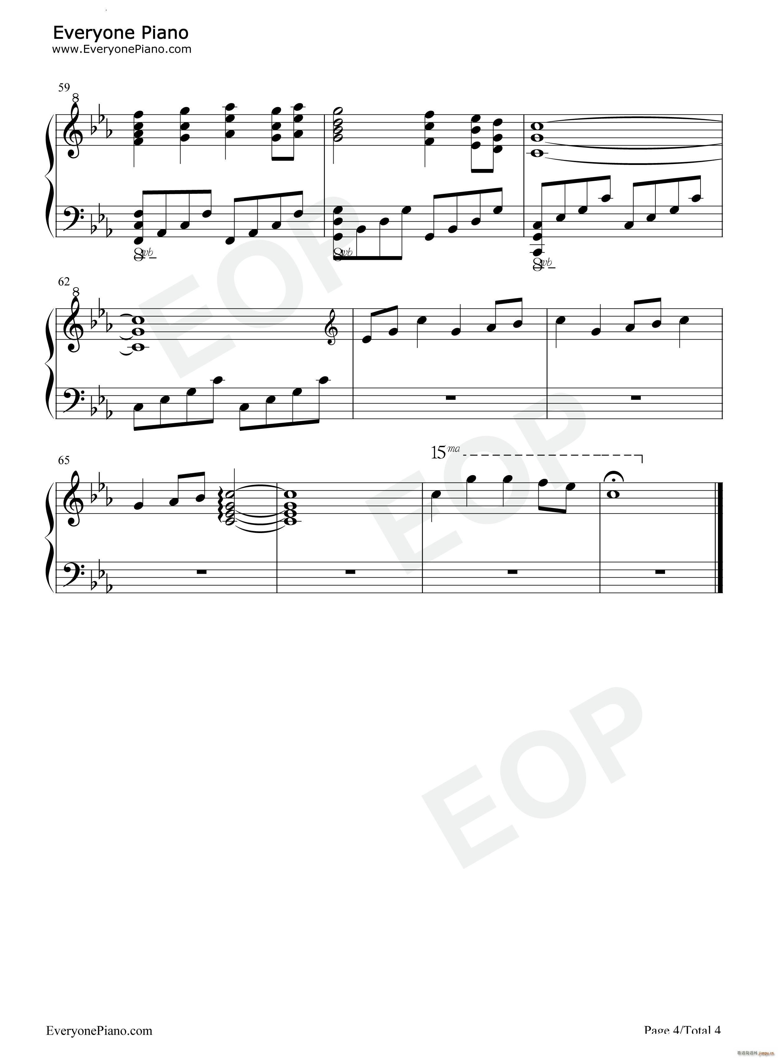 House Stark Medley 权力的游戏(钢琴谱)5