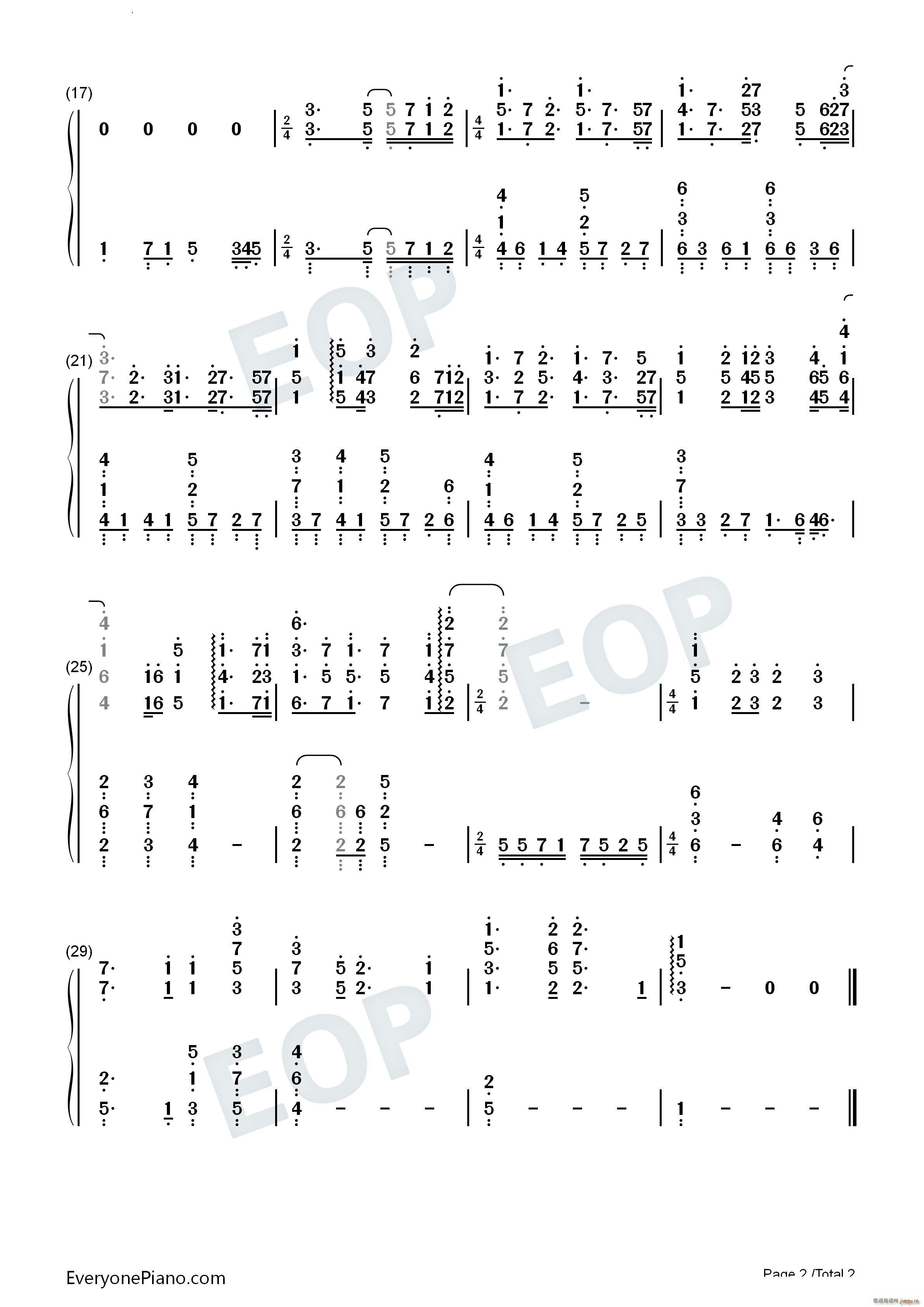 From Me To You我的英雄学院第二季OST(钢琴谱)6