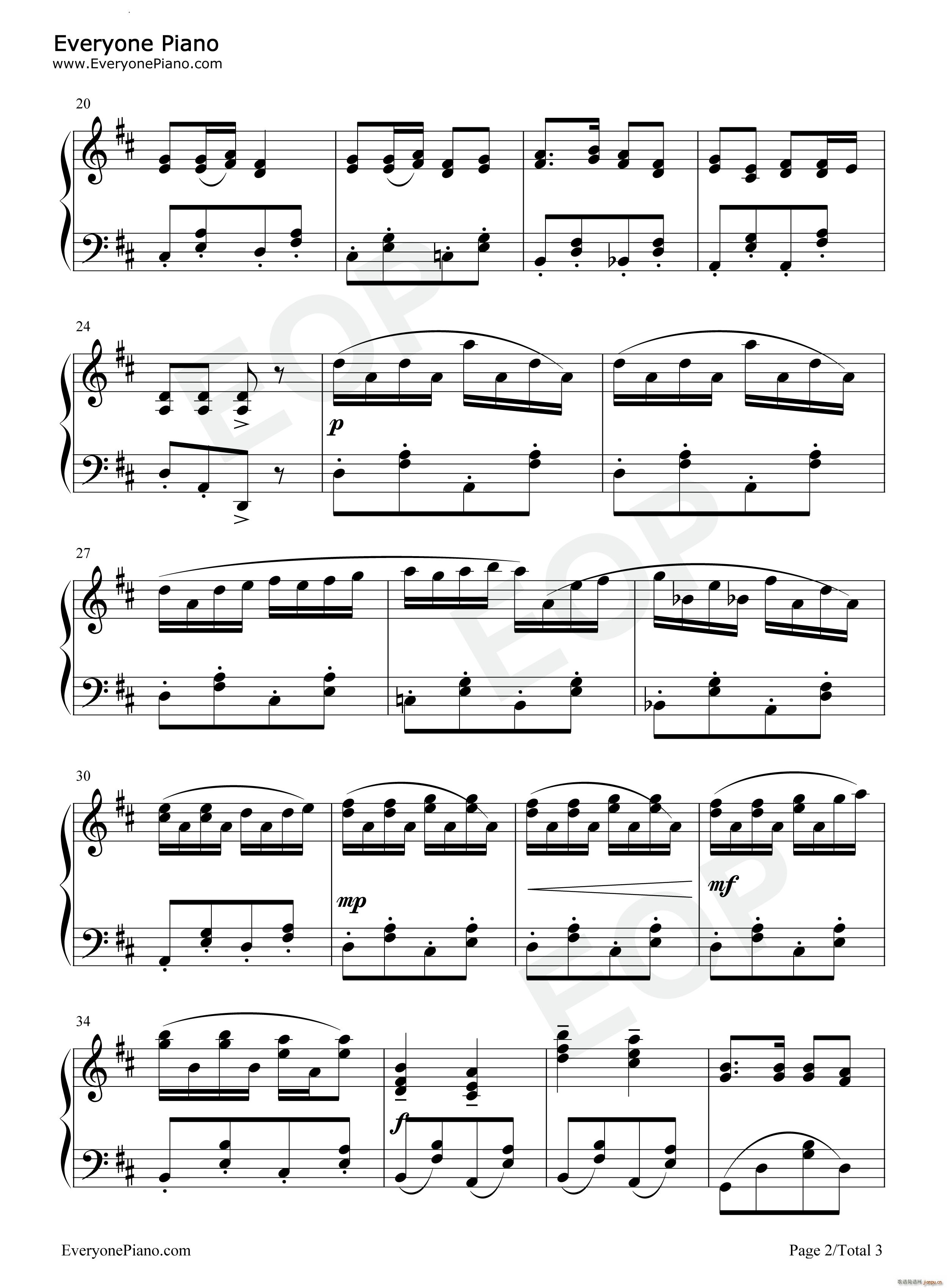 节日舞曲Festive Dance(钢琴谱)3