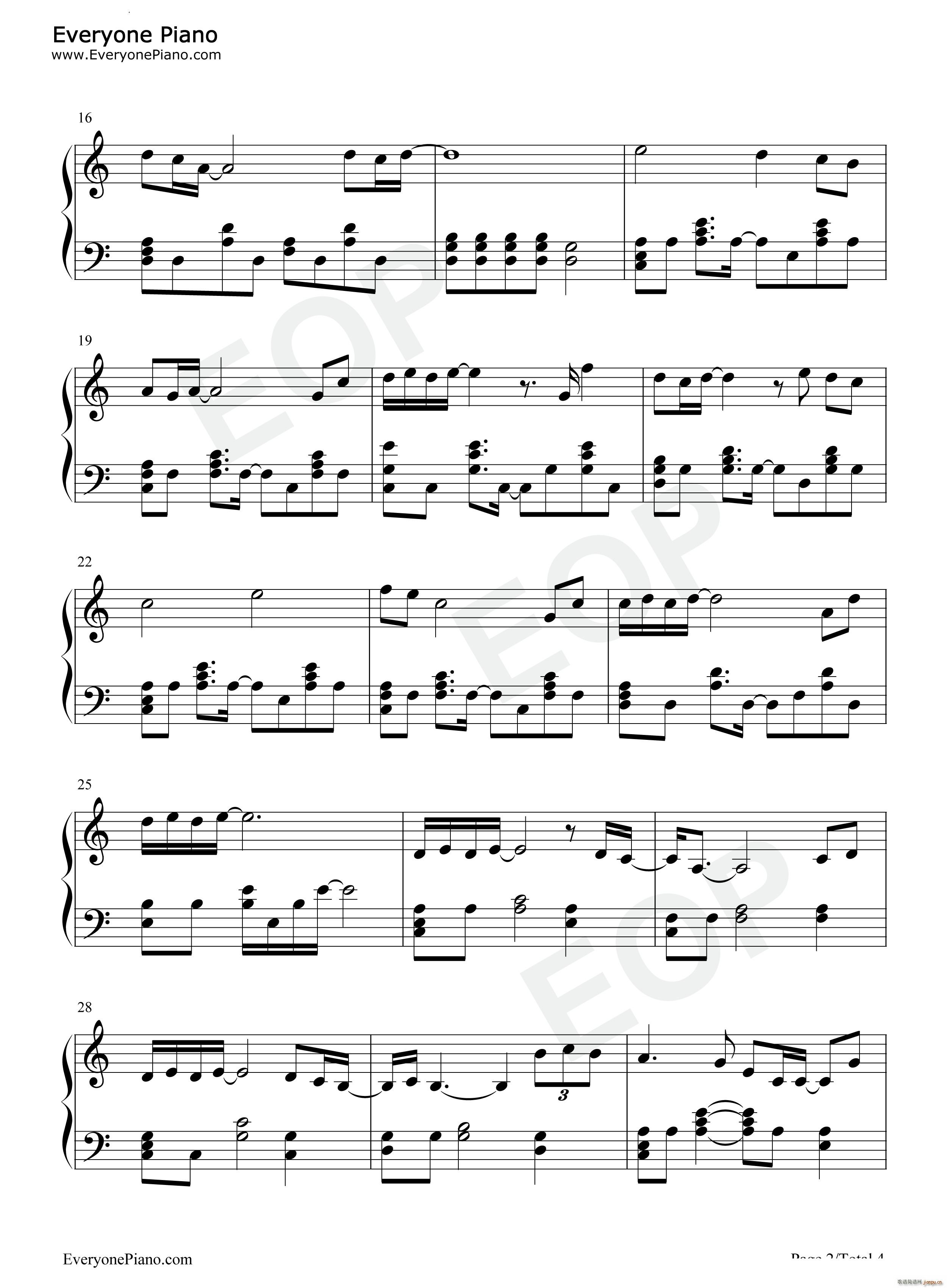 TruE 崩坏3 因你而在的故事 动画短片印象曲(钢琴谱)3