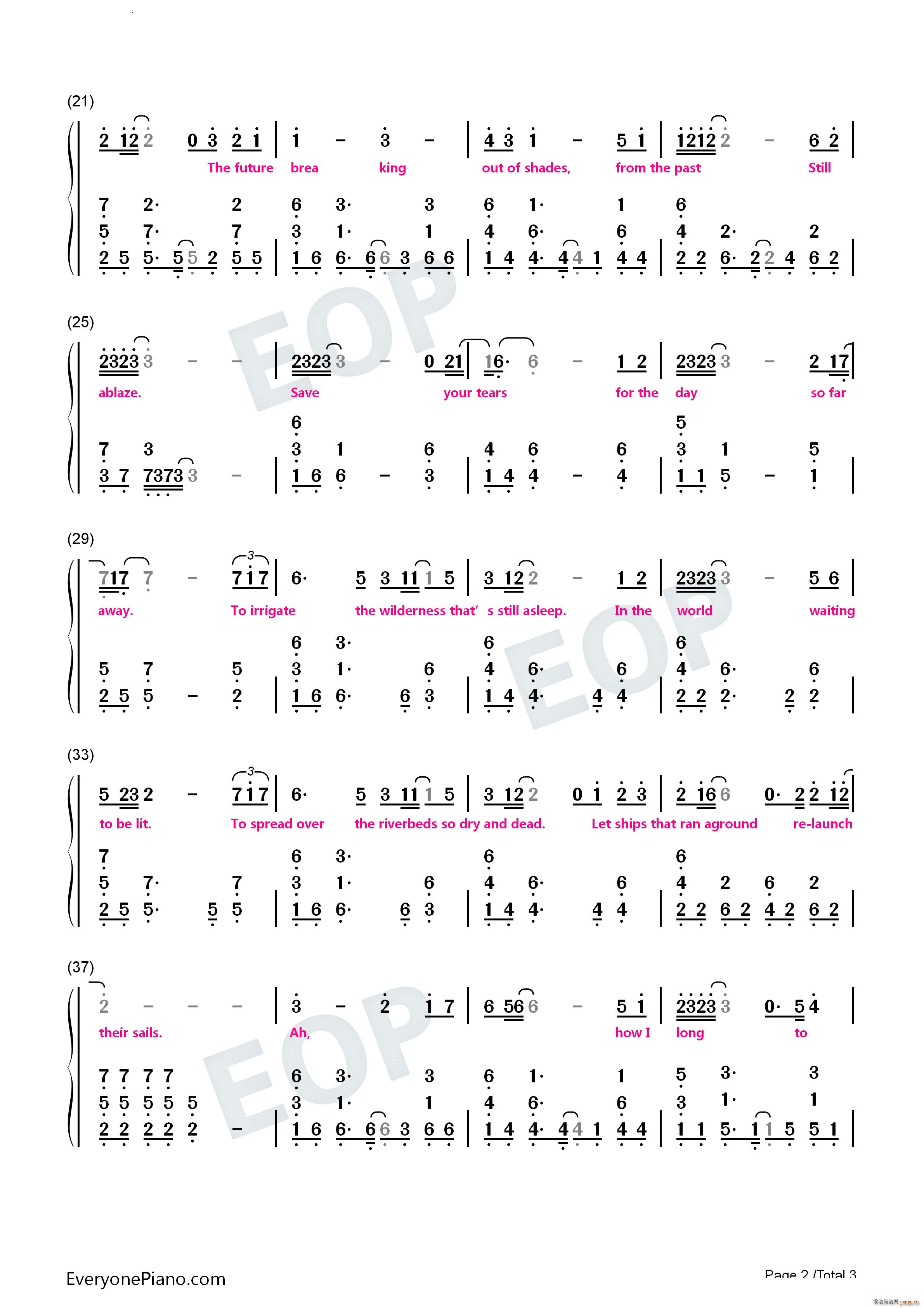 TruE 崩坏3 因你而在的故事 动画短片印象曲(钢琴谱)7