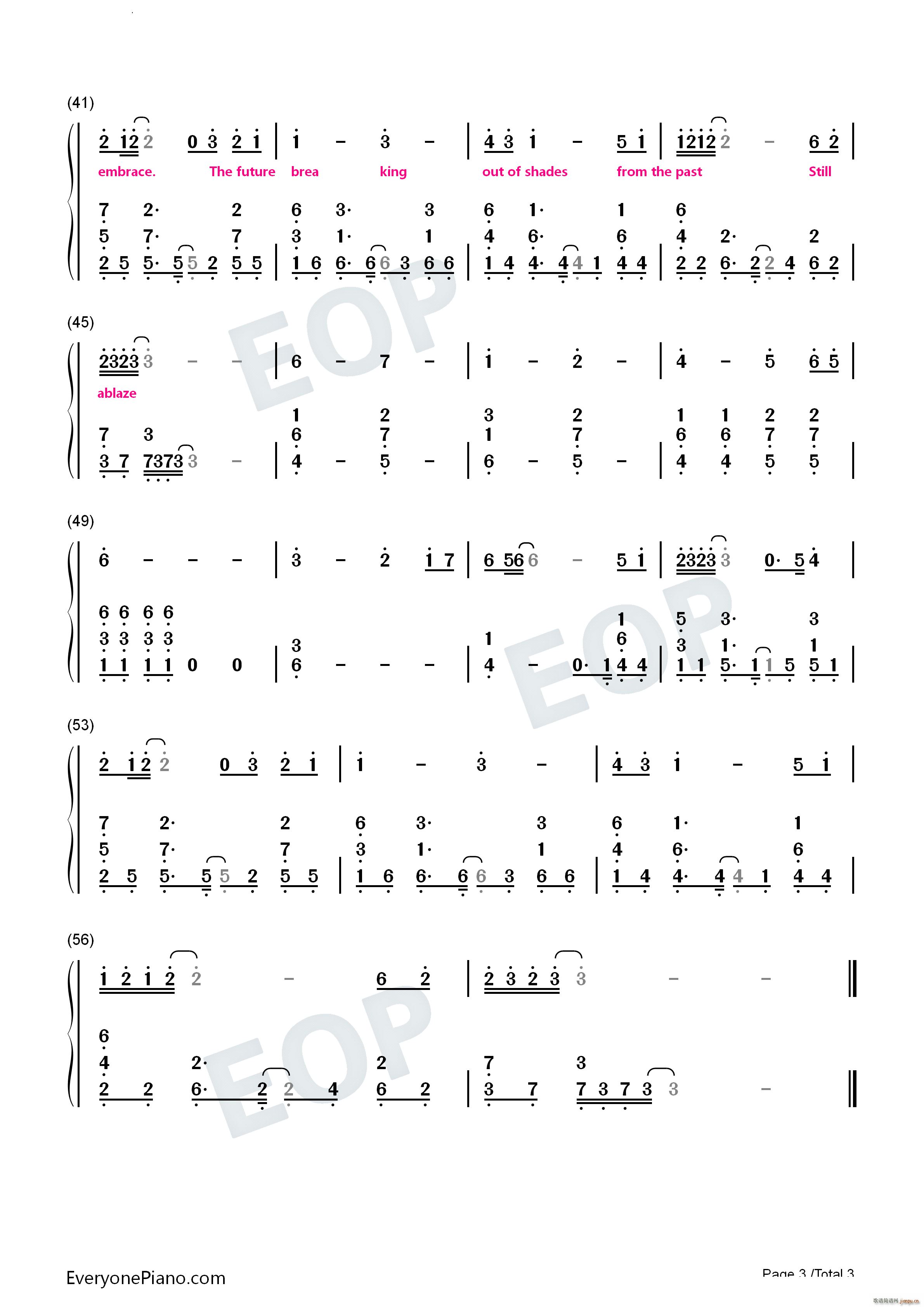 TruE 崩坏3 因你而在的故事 动画短片印象曲(钢琴谱)8