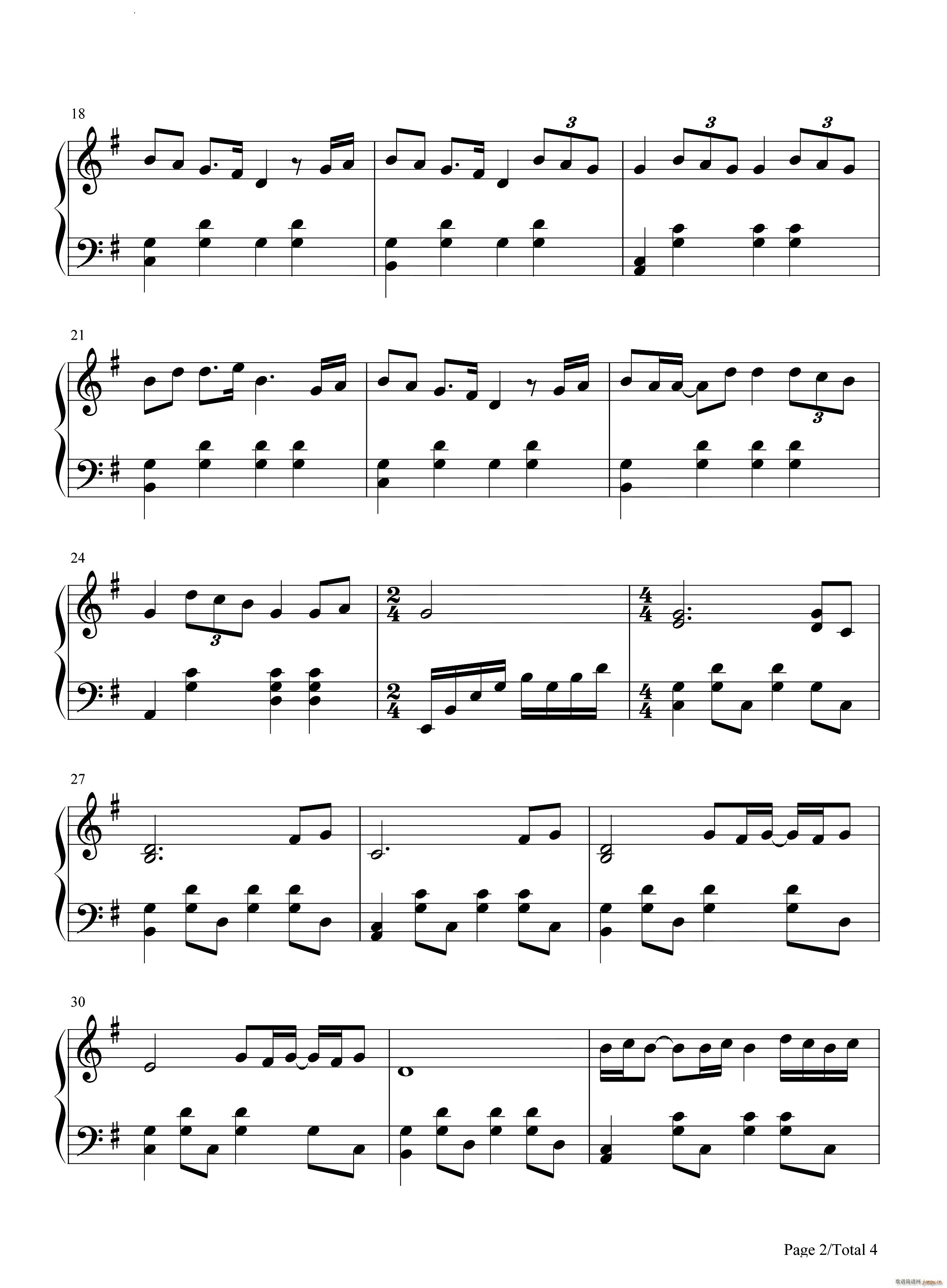 4 o Clock(钢琴谱)3