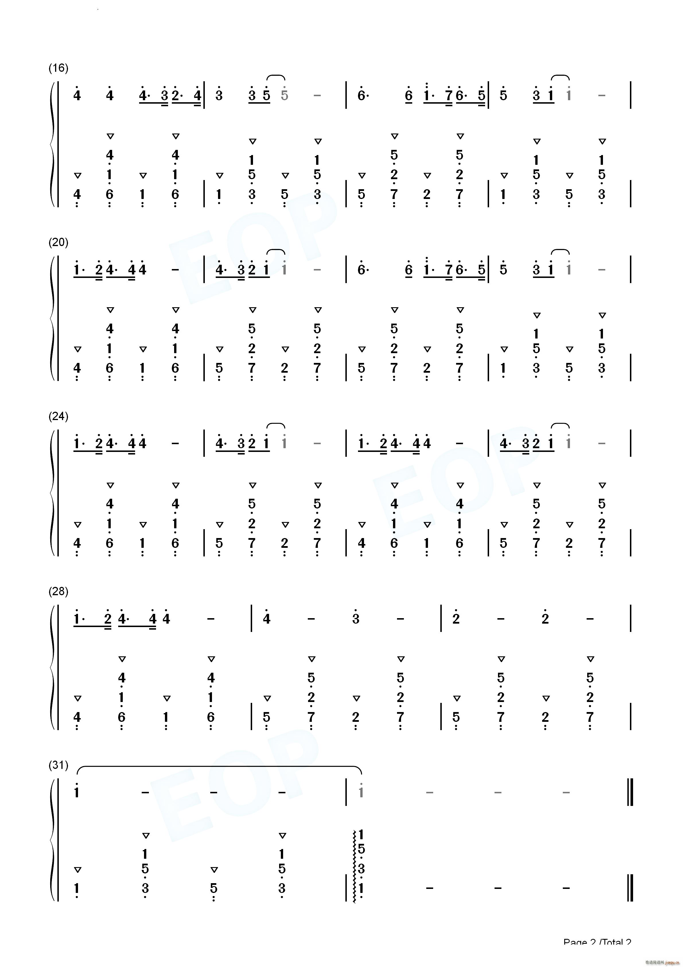 Disy Doby逗逗迪迪爱探险片头曲(钢琴谱)5