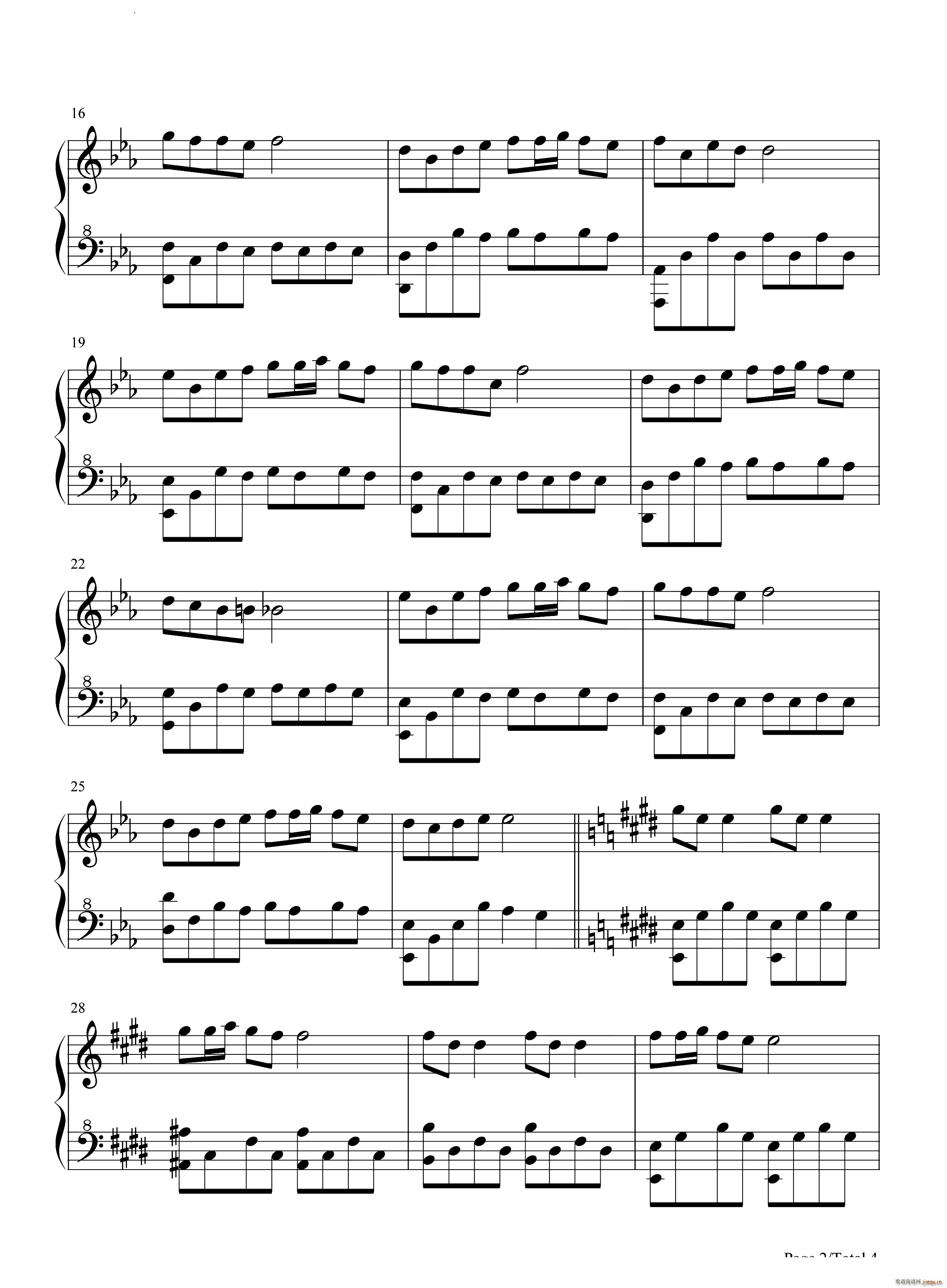 2000 原创生日歌(钢琴谱)3